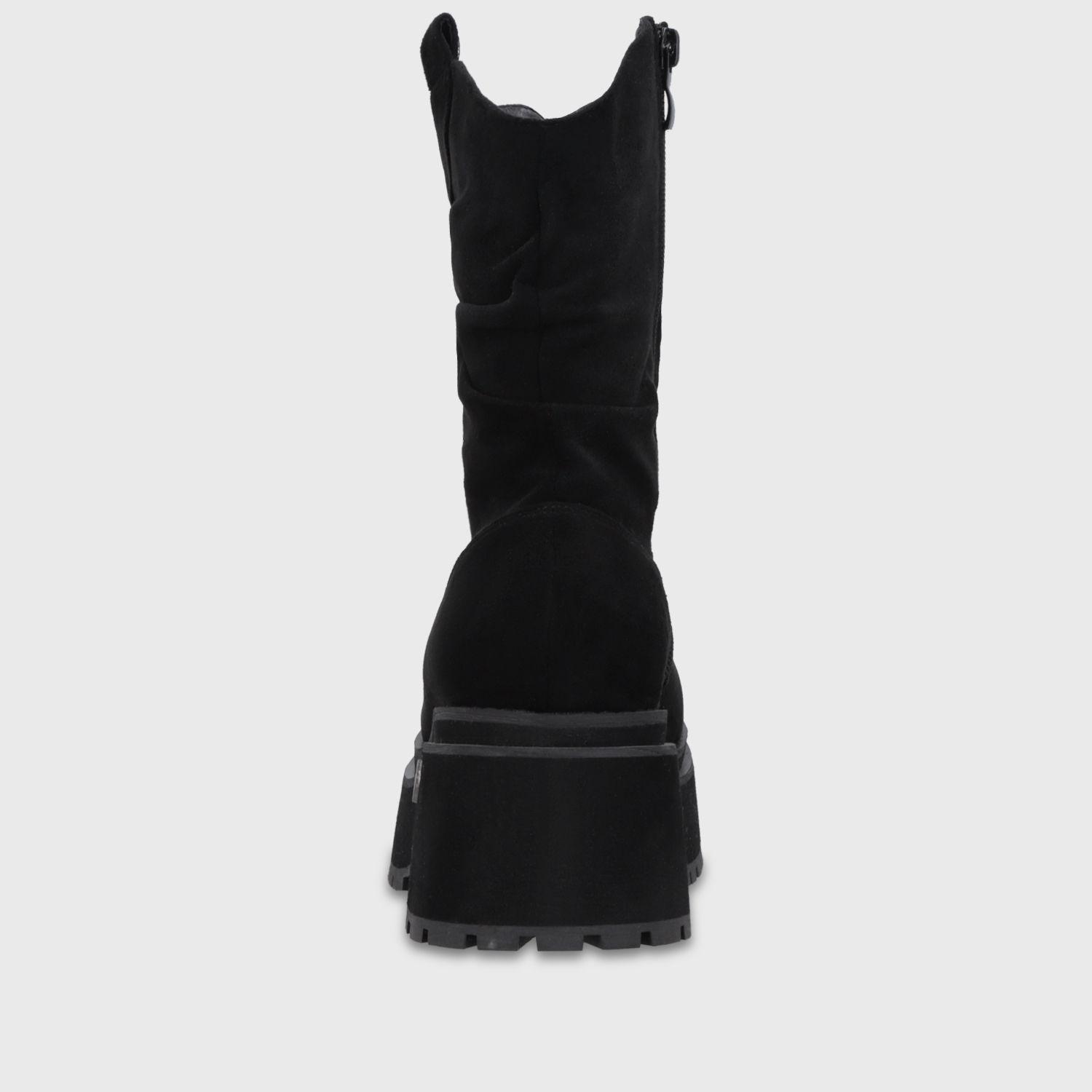 Bota Plataforma Negra Mujer 159G1 Gotta-4