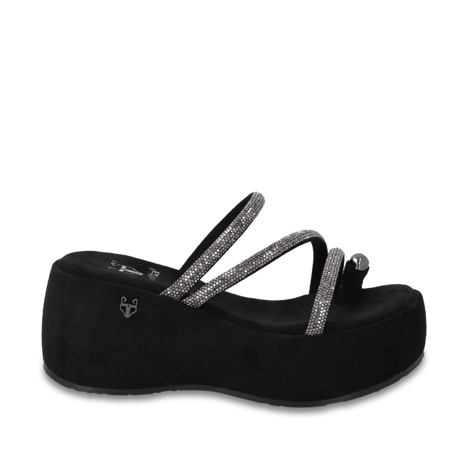 Sandalia Plataforma Negra Mujer 45826 Gotta-0