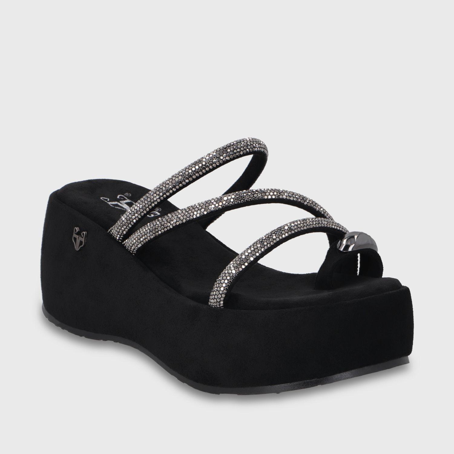 Sandalia Plataforma Negra Mujer 45826 Gotta-1