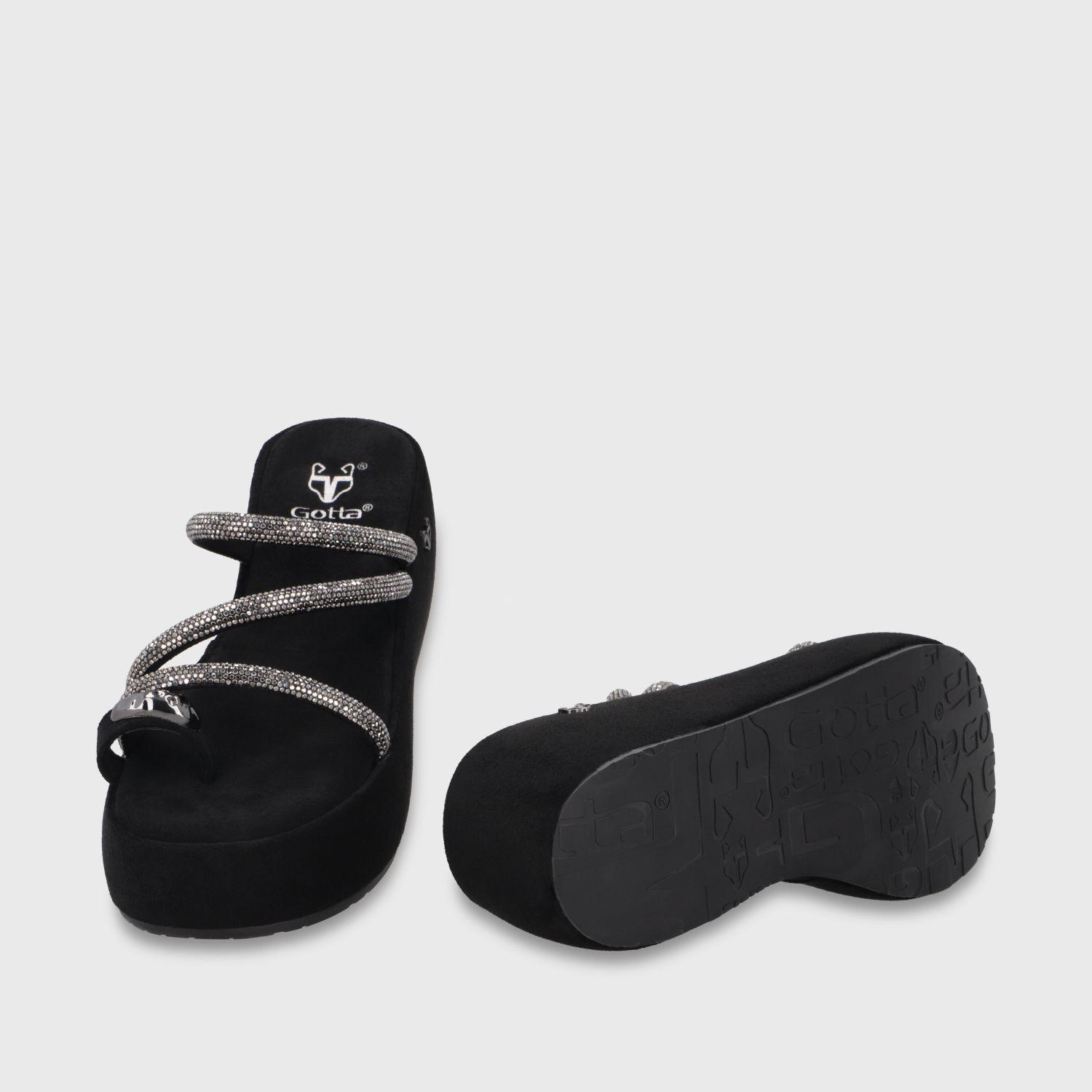 Sandalia Plataforma Negra Mujer 45826 Gotta-6