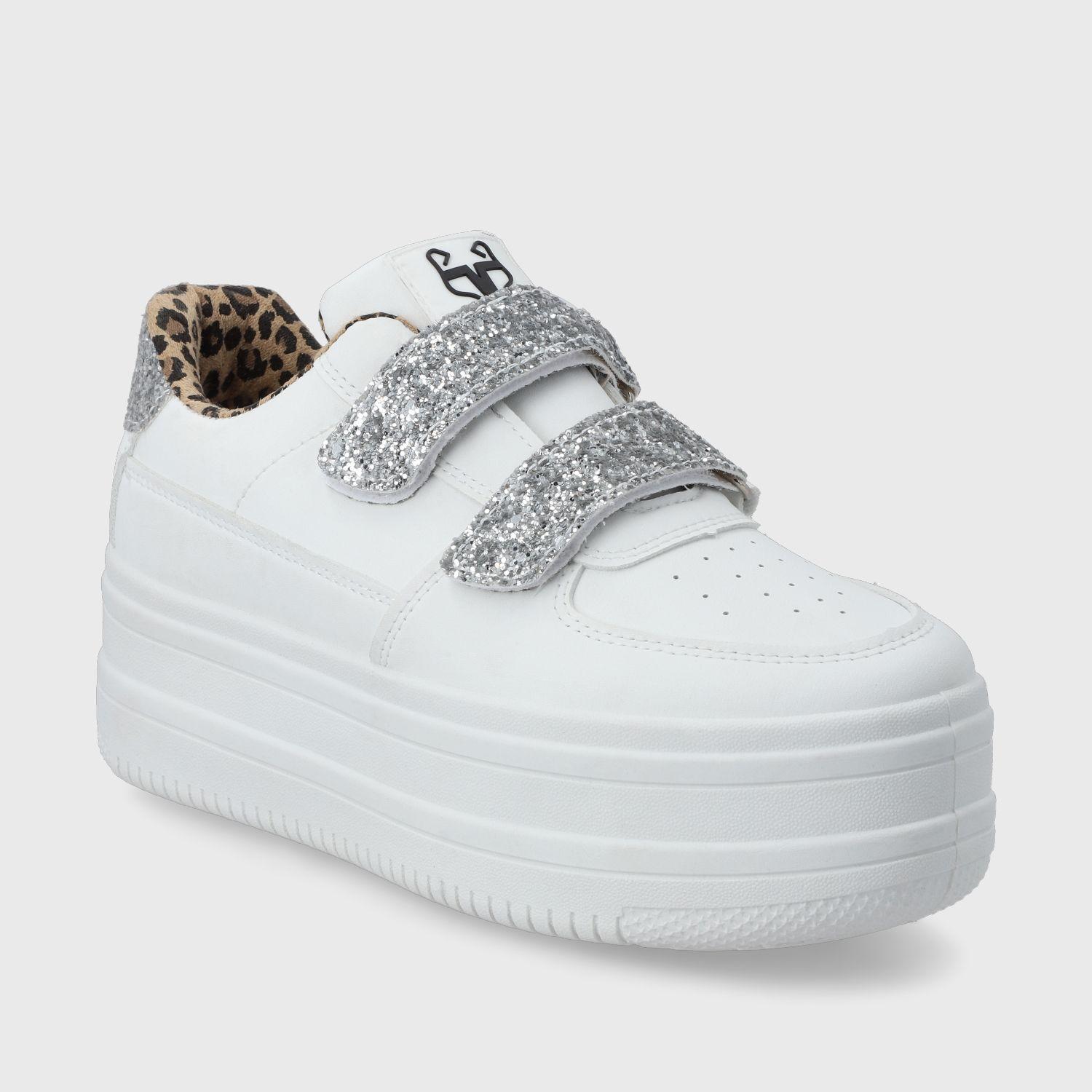 Zapatilla Plataforma Blanca Mujer 38561 Gotta-1