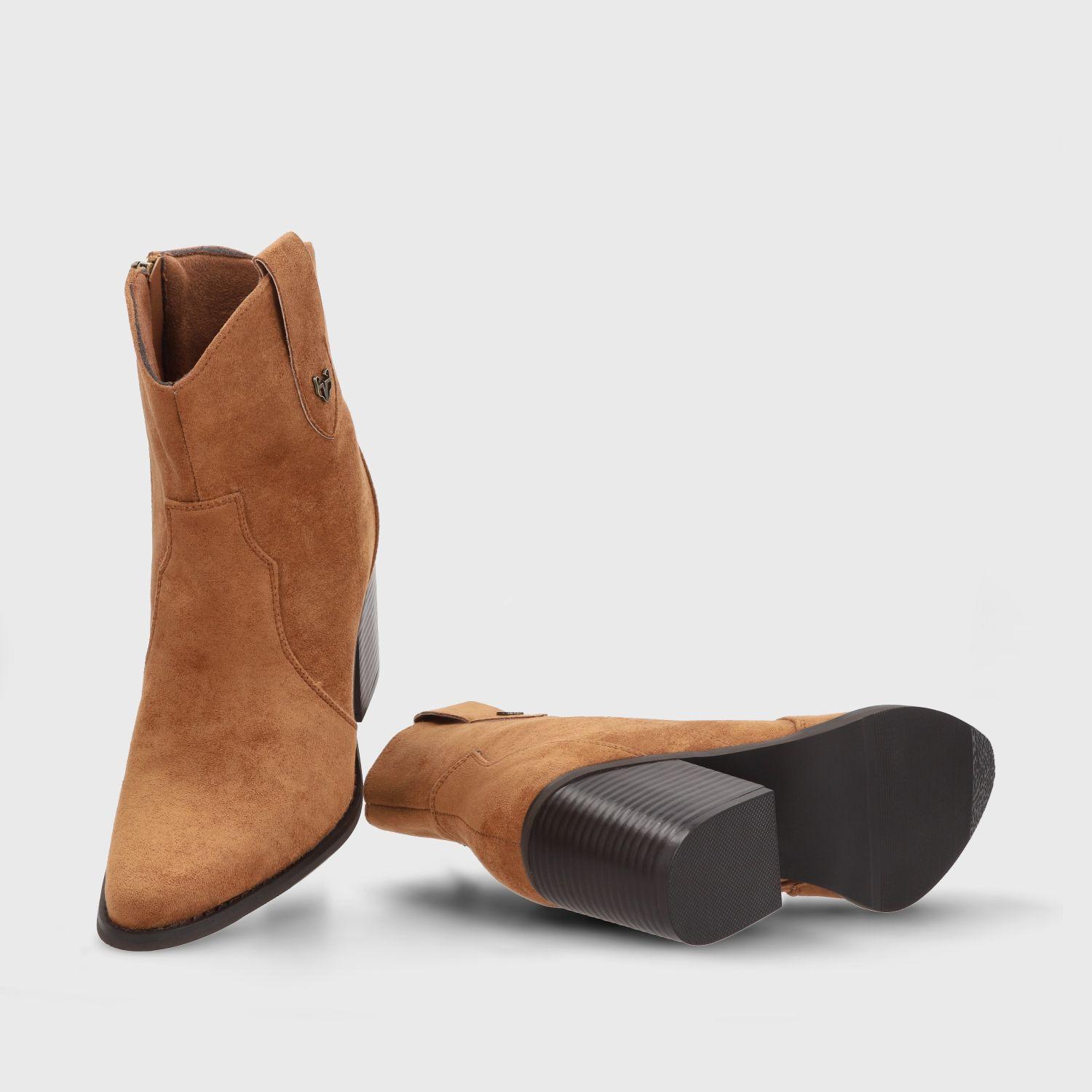 Botin Taco Camel Mujer 53780 Gotta-6
