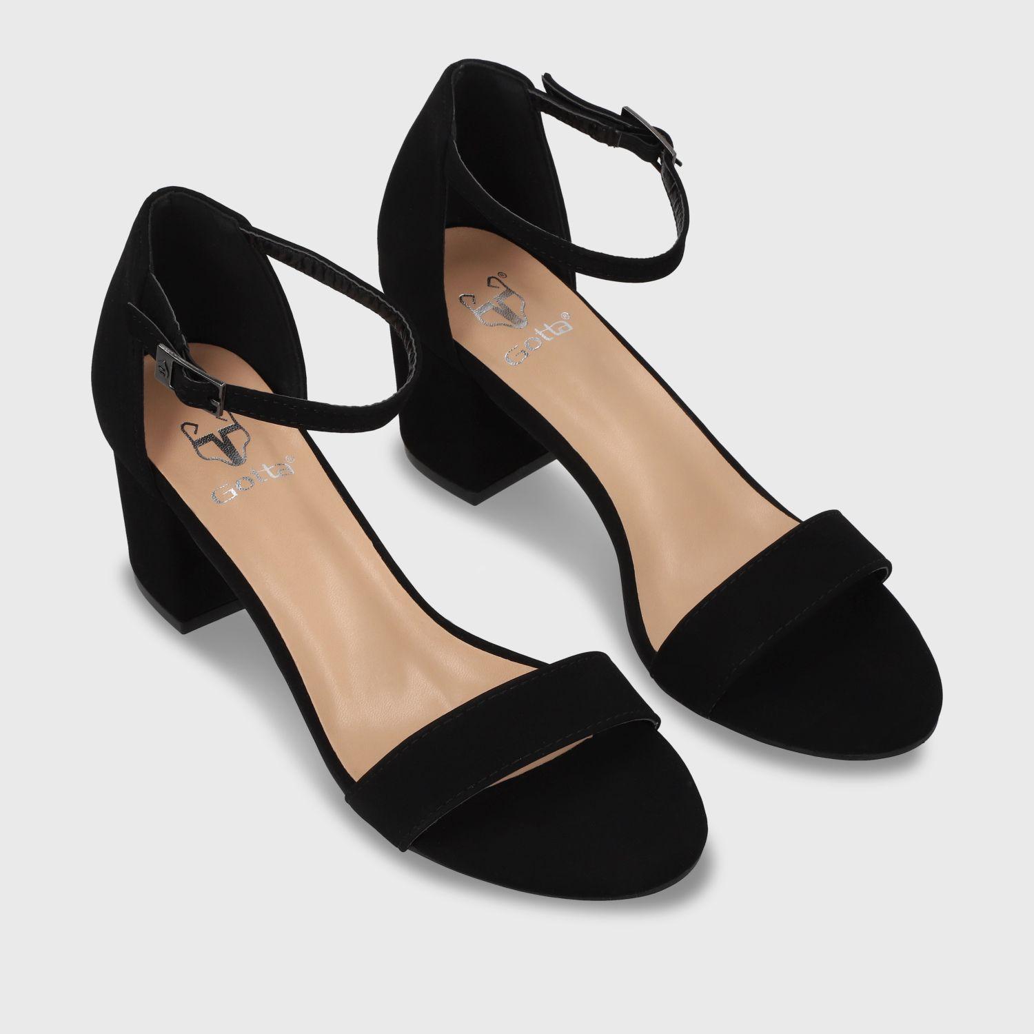 Sandalia Negra Mujer C6161 Gotta-2