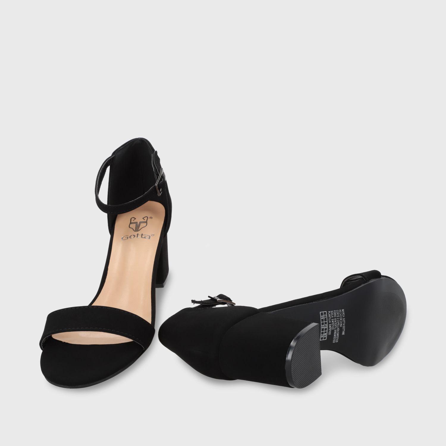 Sandalia Negra Mujer C6161 Gotta-5