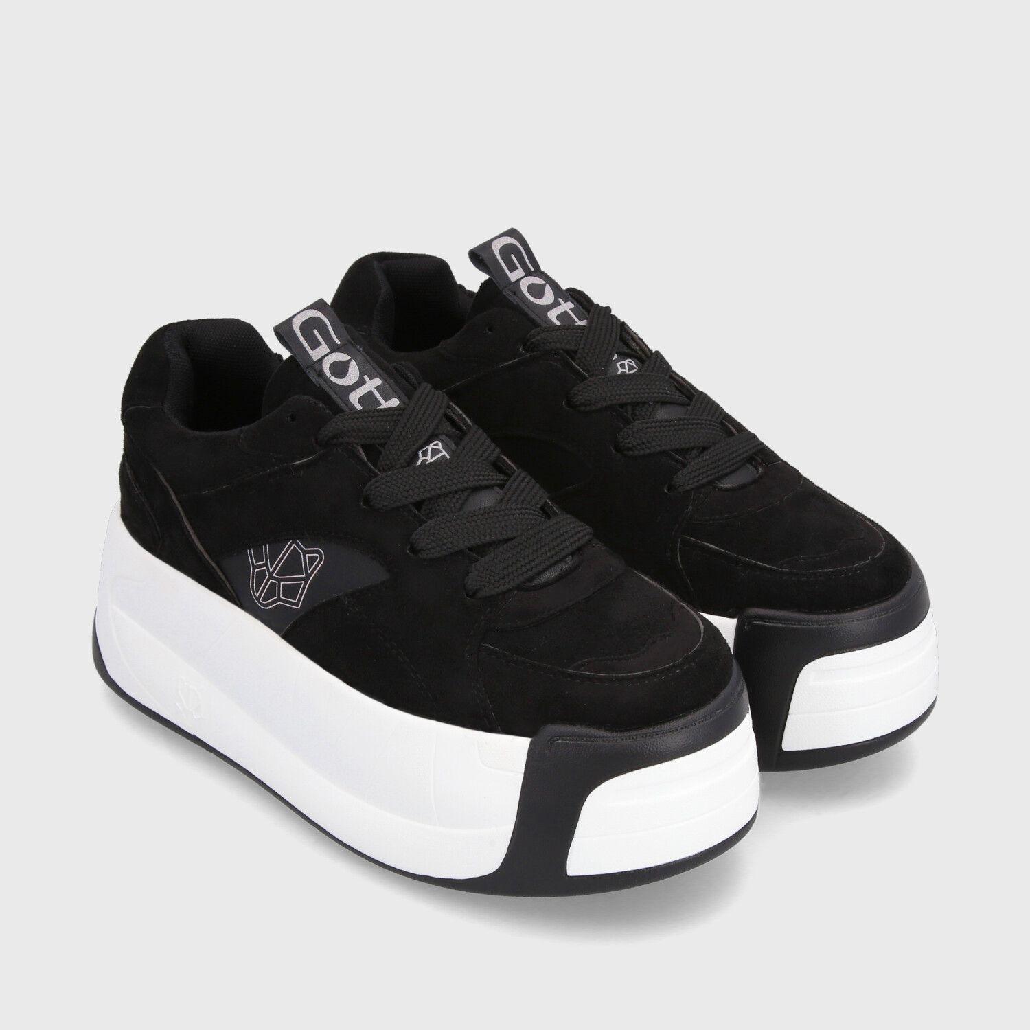 Zapatilla Plataforma Negra Mujer C7325 Gotta-2