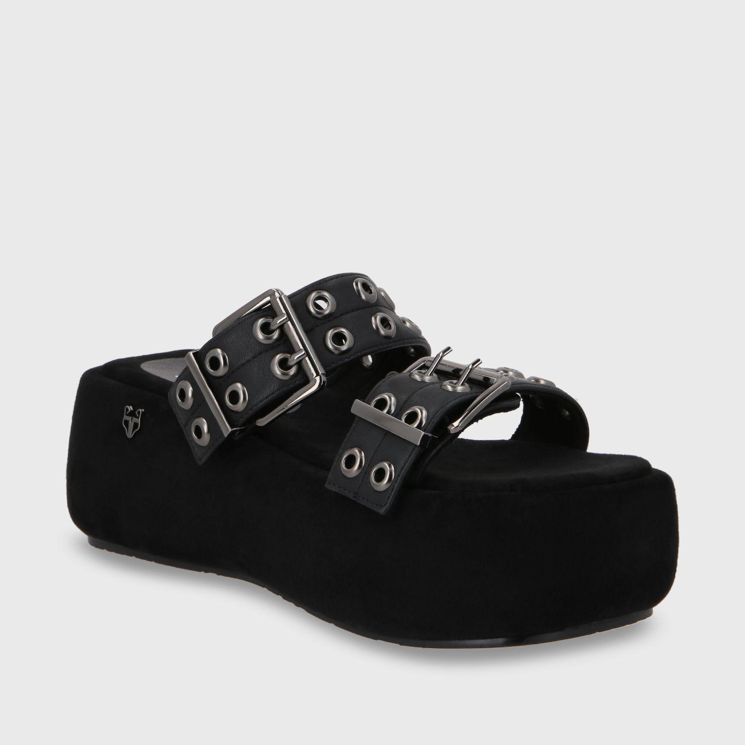 Sandalia Plataforma Negro Mujer 55961 Gotta-1