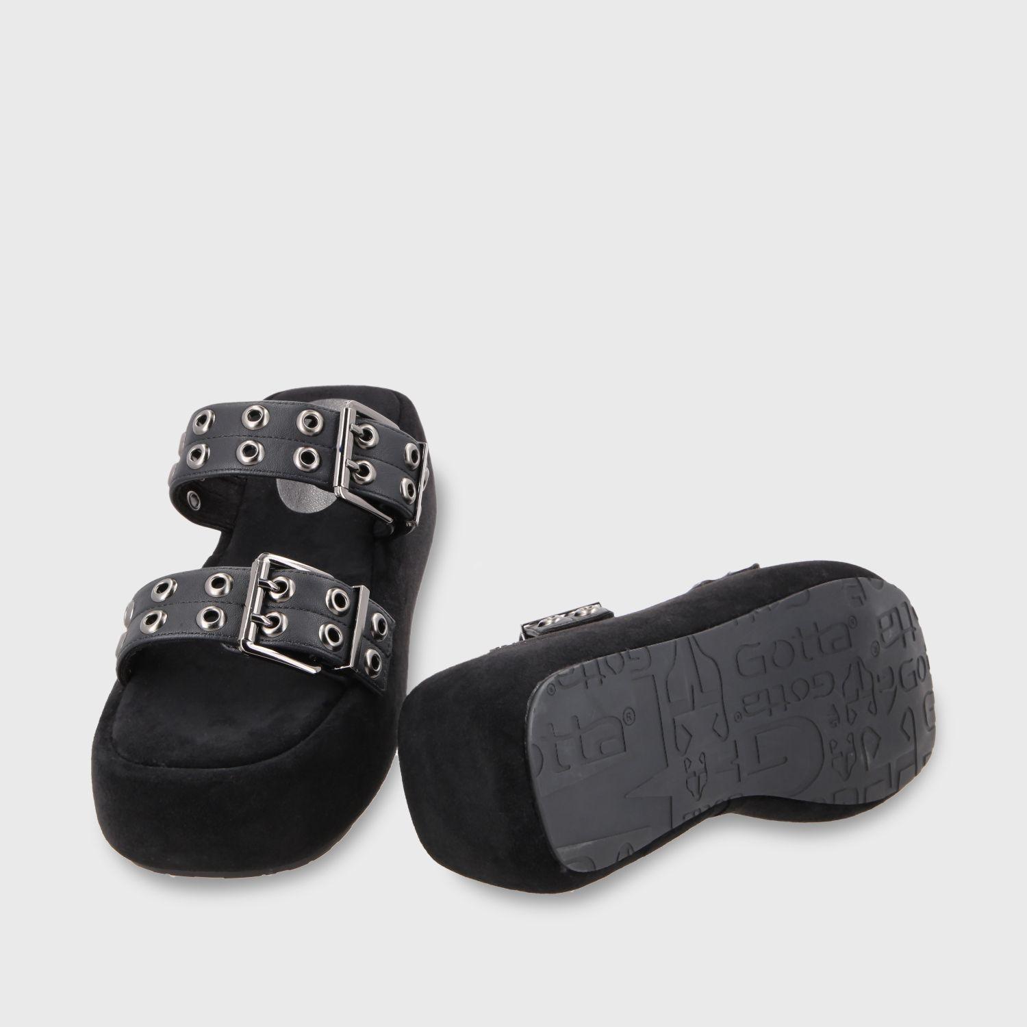 Sandalia Plataforma Negro Mujer 55961 Gotta-6