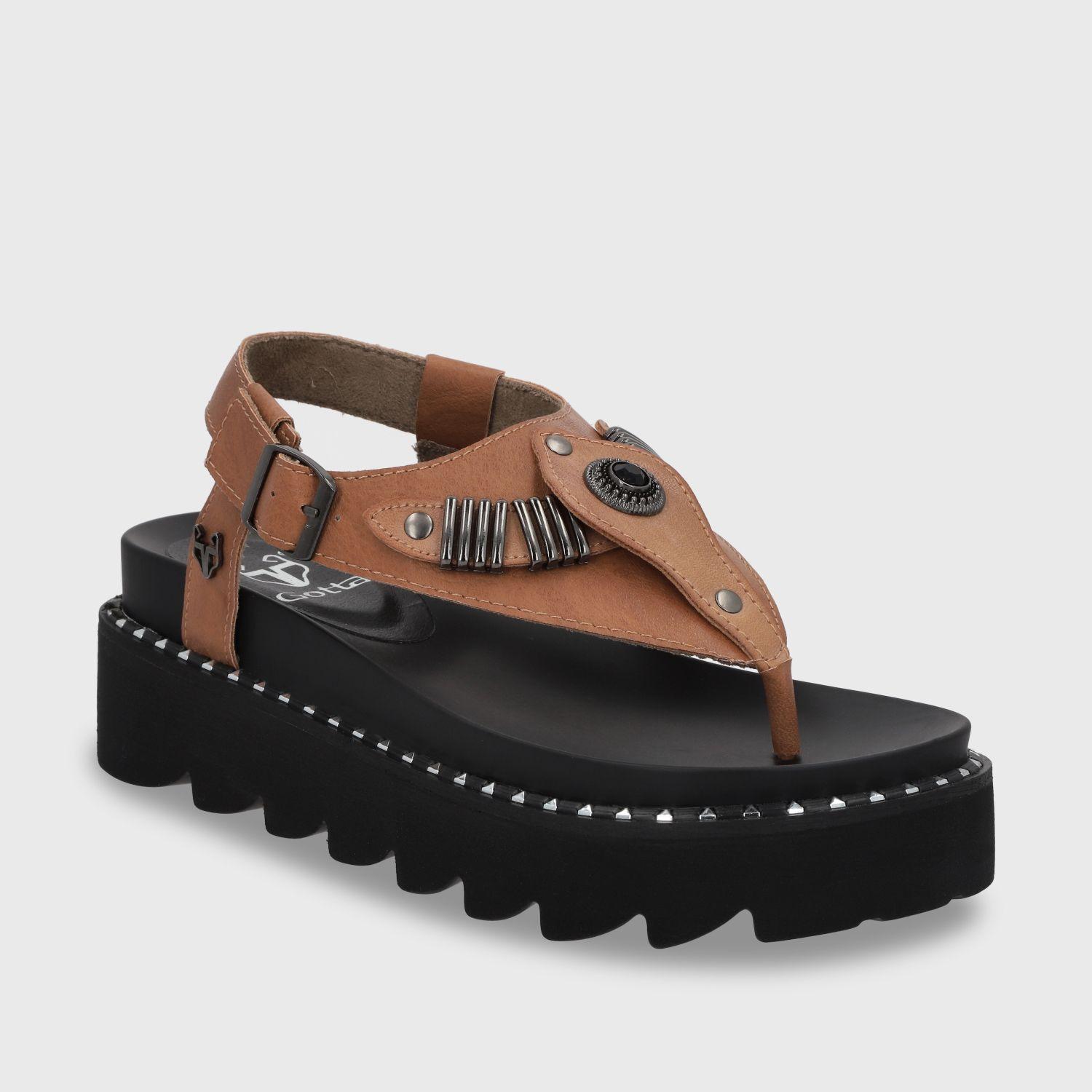 Sandalia Plataforma Café Mujer 1576F Gotta-1