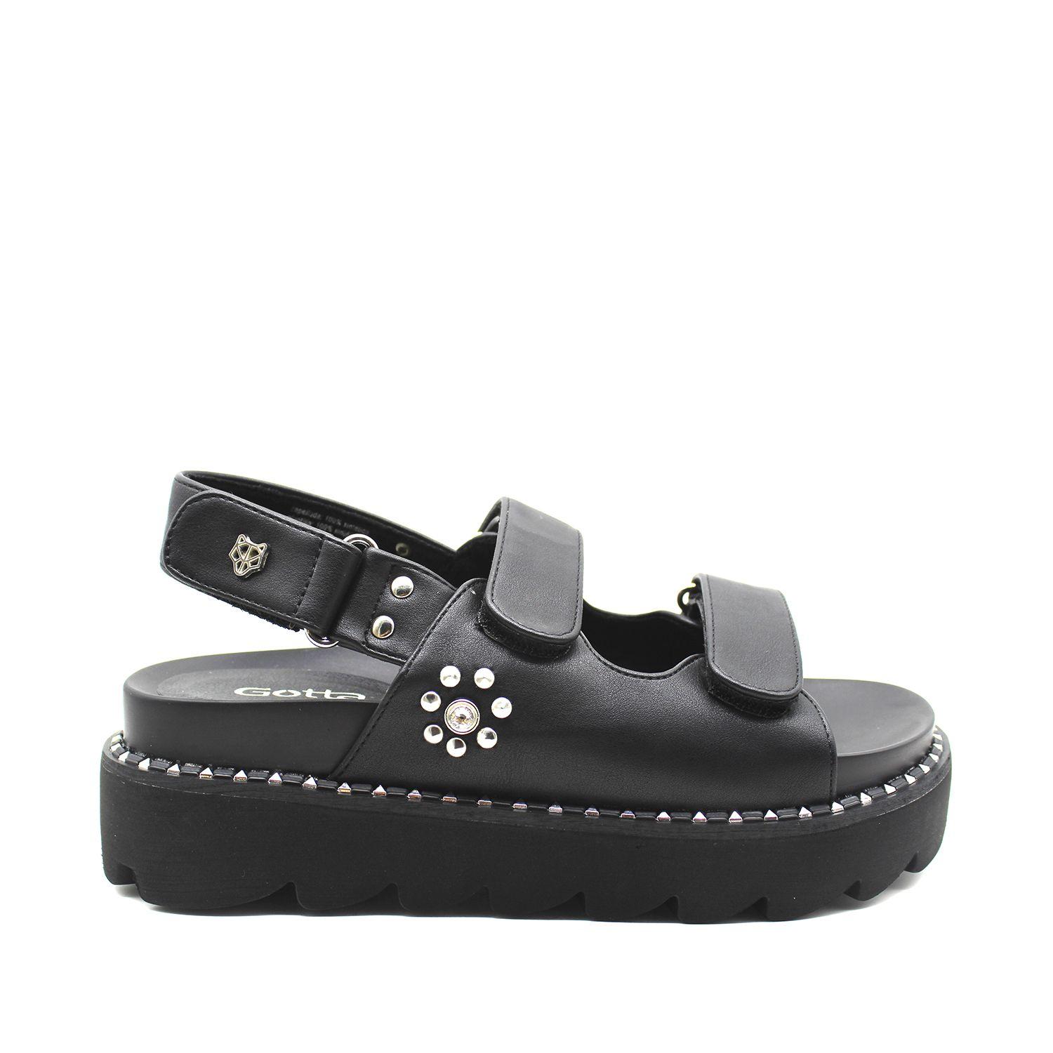 Sandalia Negra Mujer 15735 Gotta-0