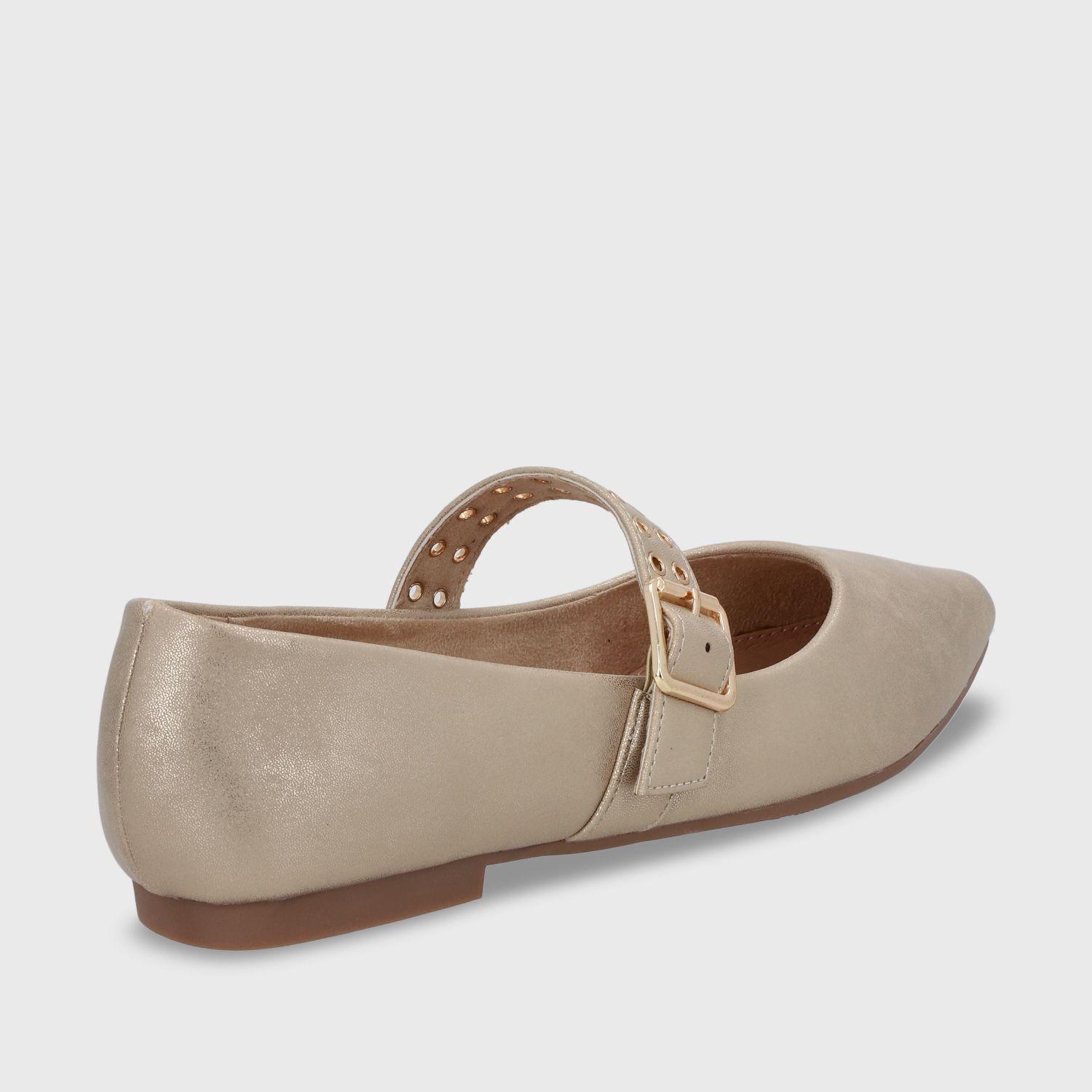 Ballerina Plano Oro Mujer 54011 Gotta-4