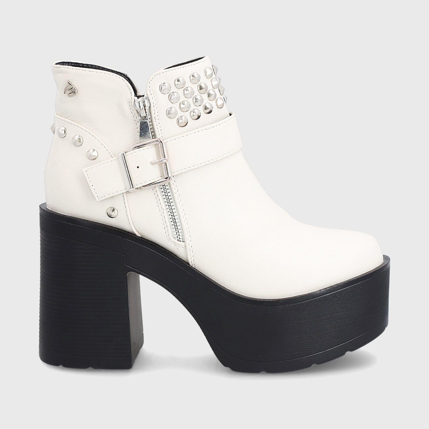 Botín Plataforma Blanco Mujer 15031 Gotta-0