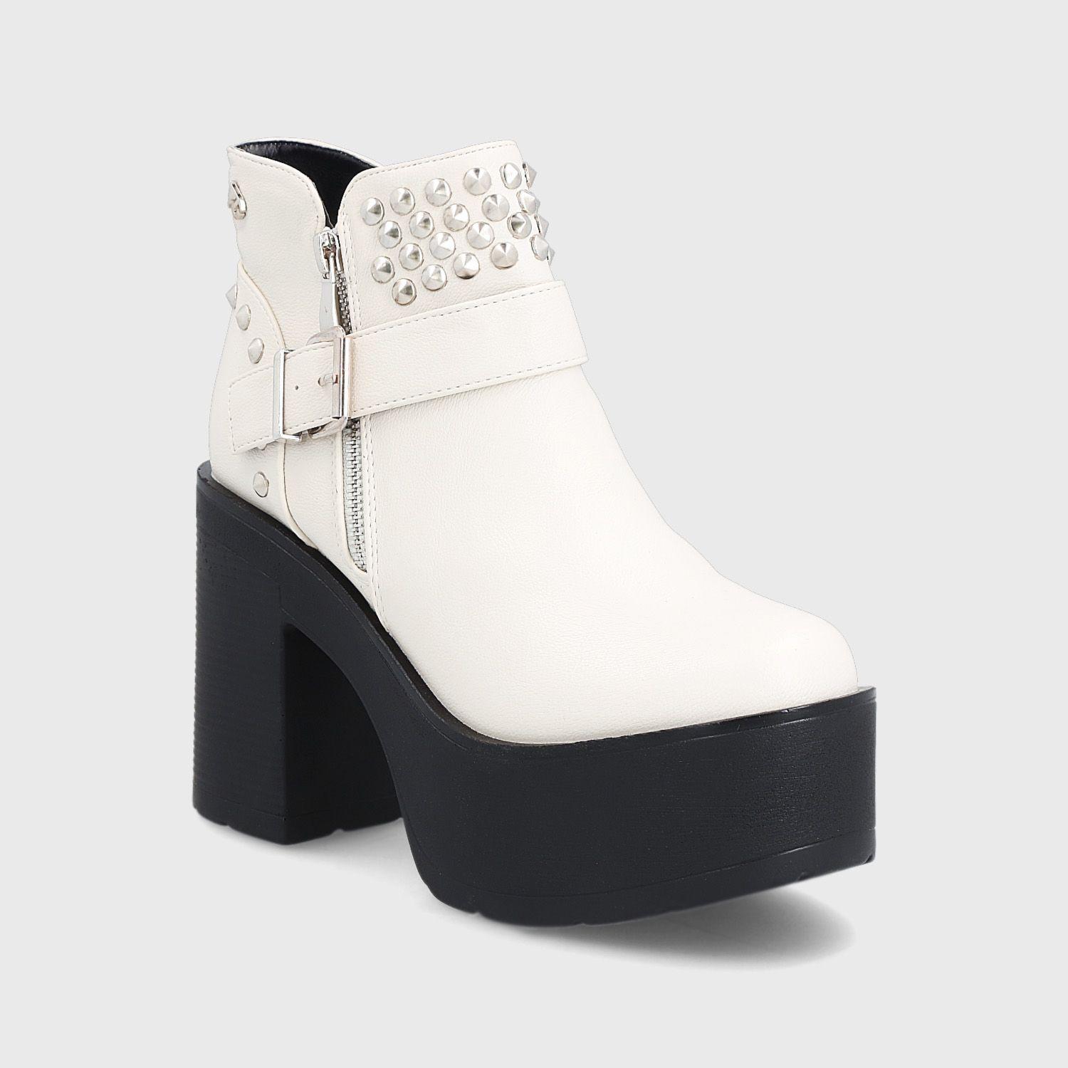 Botín Plataforma Blanco Mujer 15031 Gotta-1