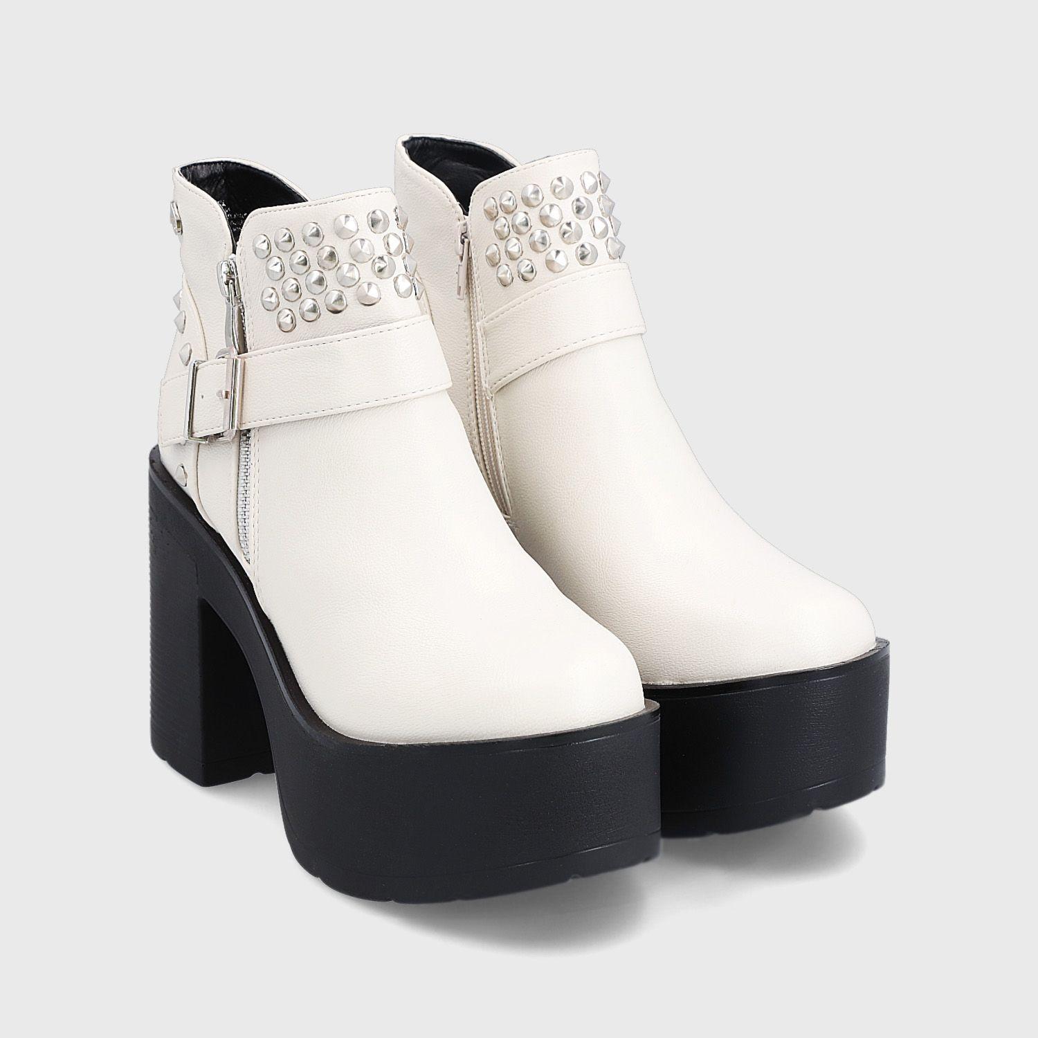 Botín Plataforma Blanco Mujer 15031 Gotta-2