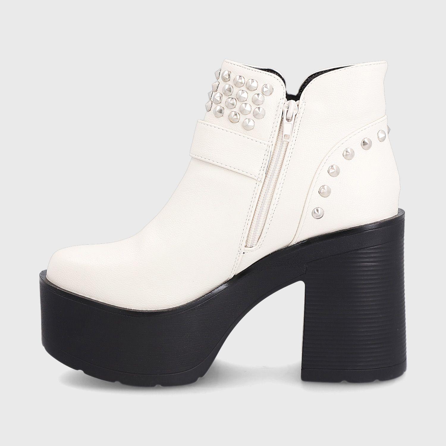 Botín Plataforma Blanco Mujer 15031 Gotta-3