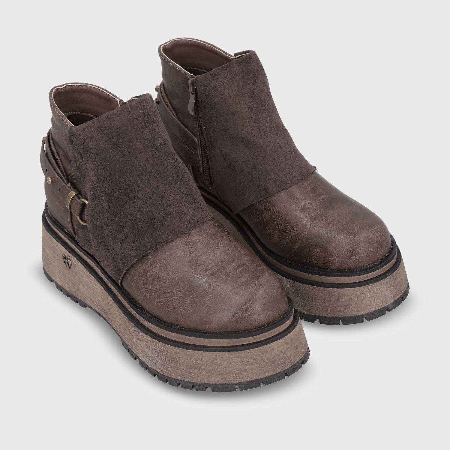 Botin Plataforma Café Mujer 1509B Gotta-2