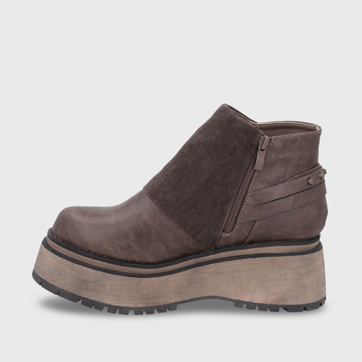 Botin Plataforma Café Mujer 1509B Gotta-3
