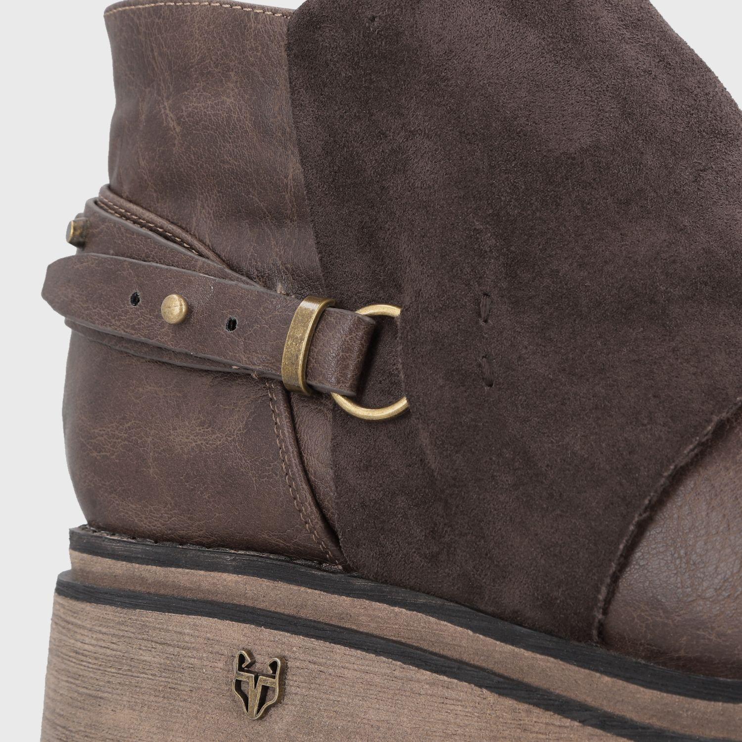Botin Plataforma Café Mujer 1509B Gotta-5