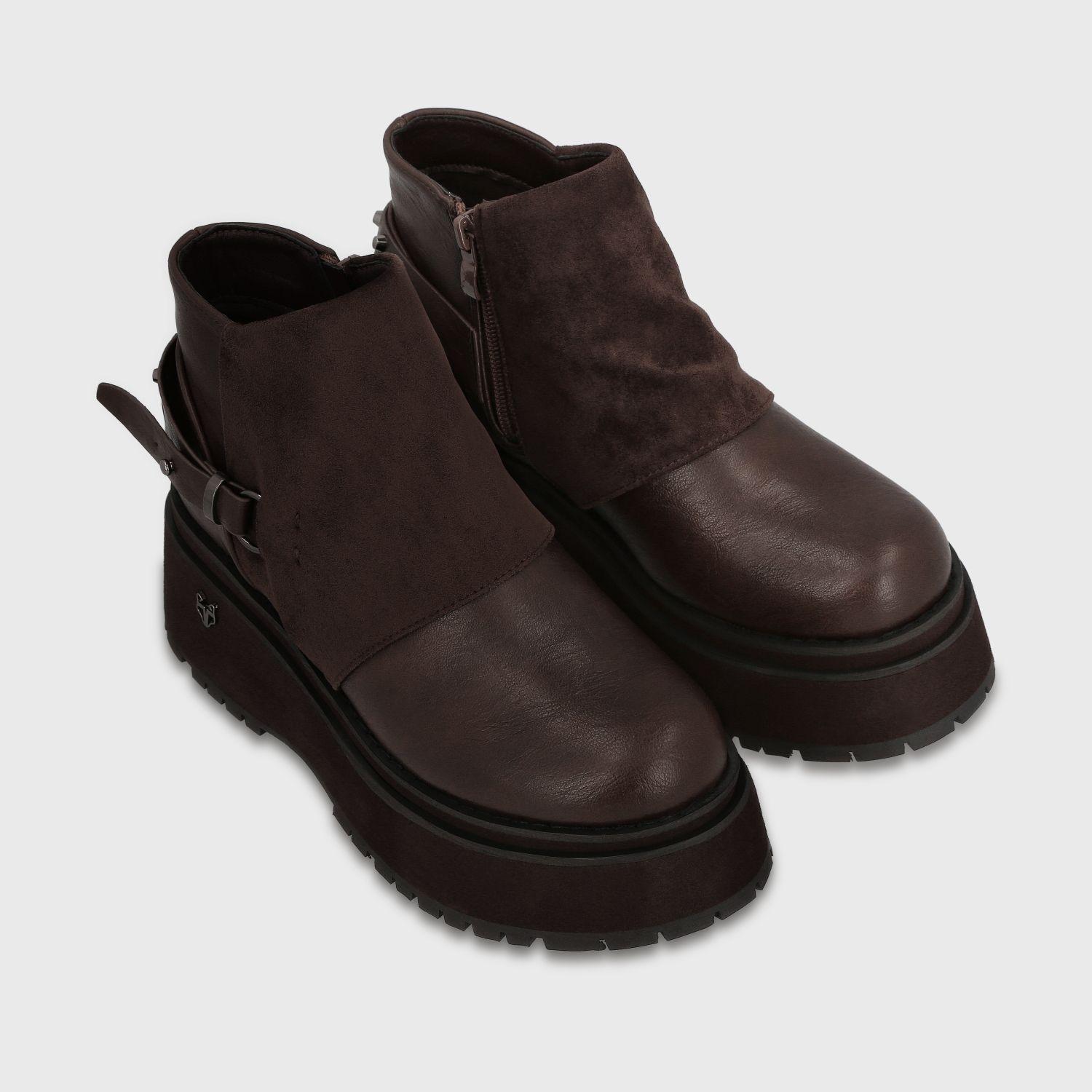 Botin Plataforma Café Mujer 1509B Gotta-2