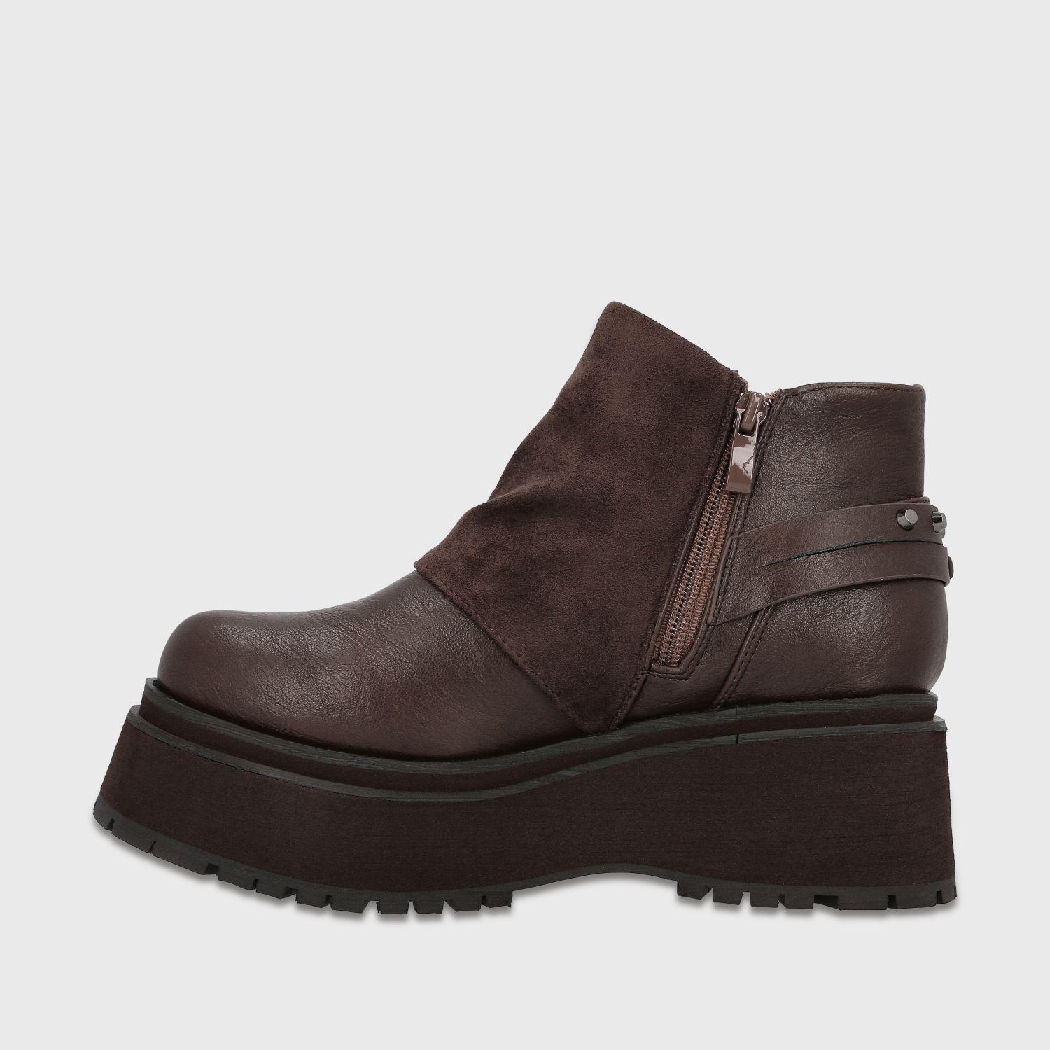 Botin Plataforma Café Mujer 1509B Gotta-3