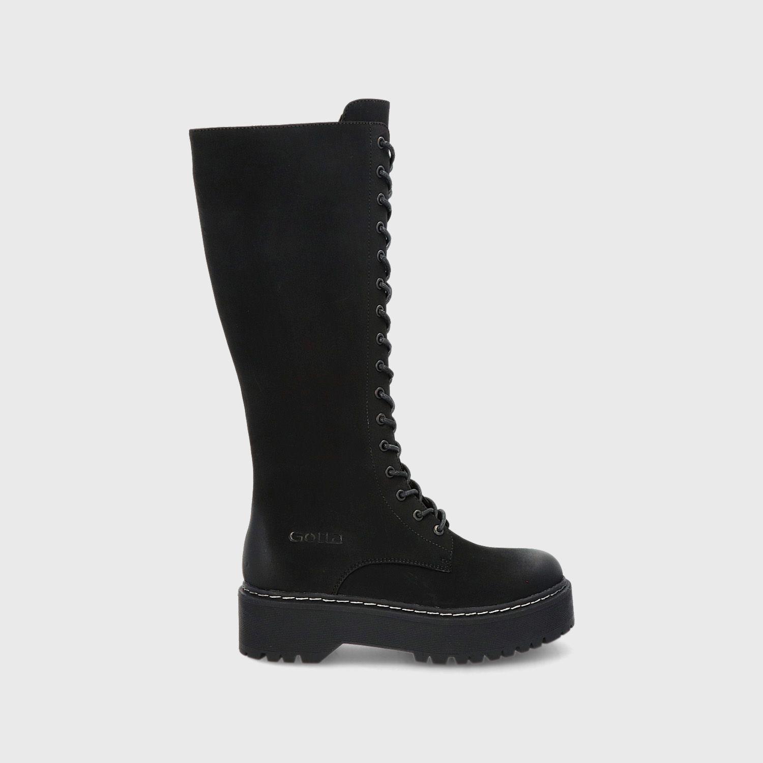 Bota Plataforma Negra Mujer 26061 Gotta-0