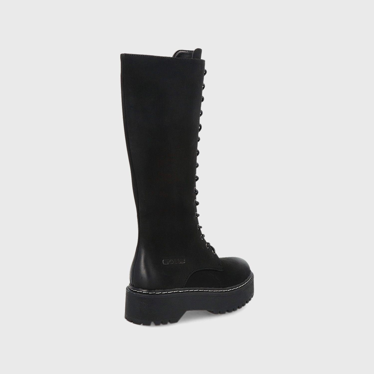 Bota Plataforma Negra Mujer 26061 Gotta-4
