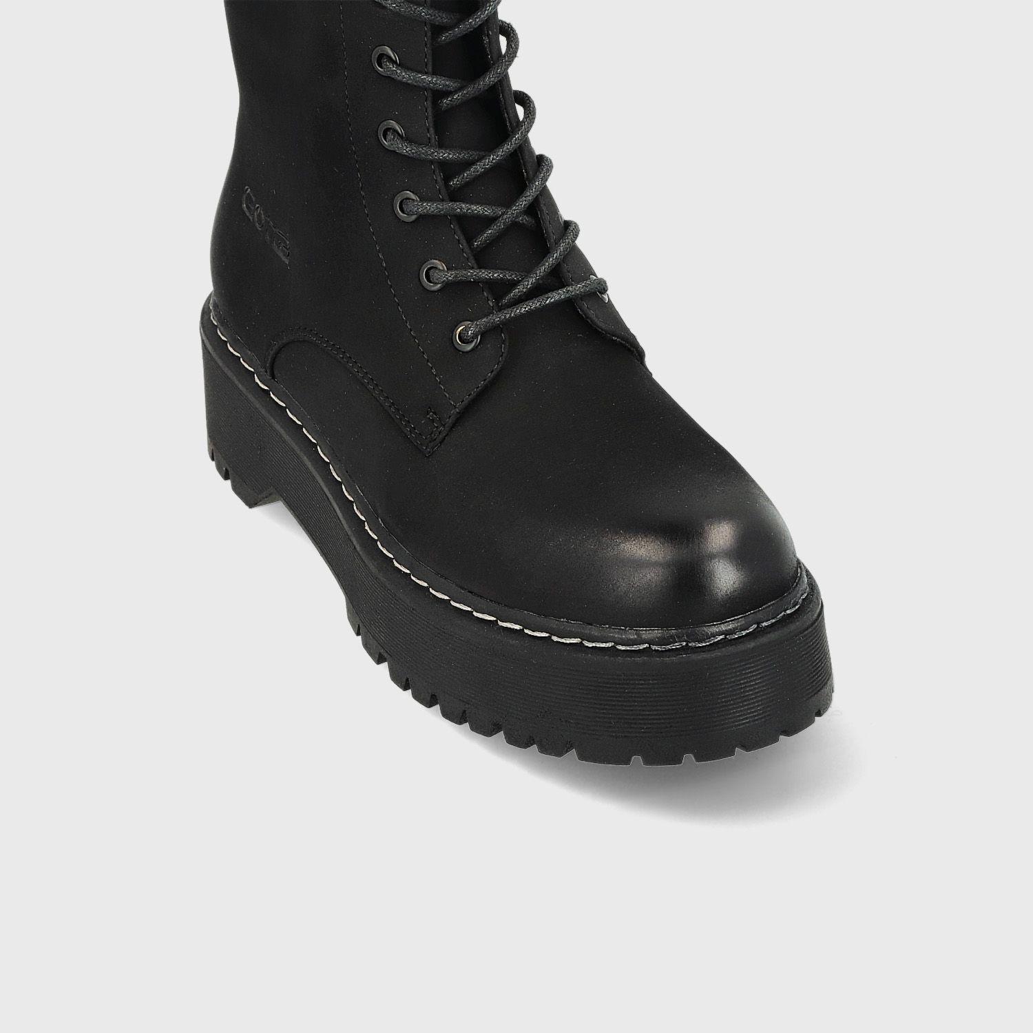 Bota Plataforma Negra Mujer 26061 Gotta-5