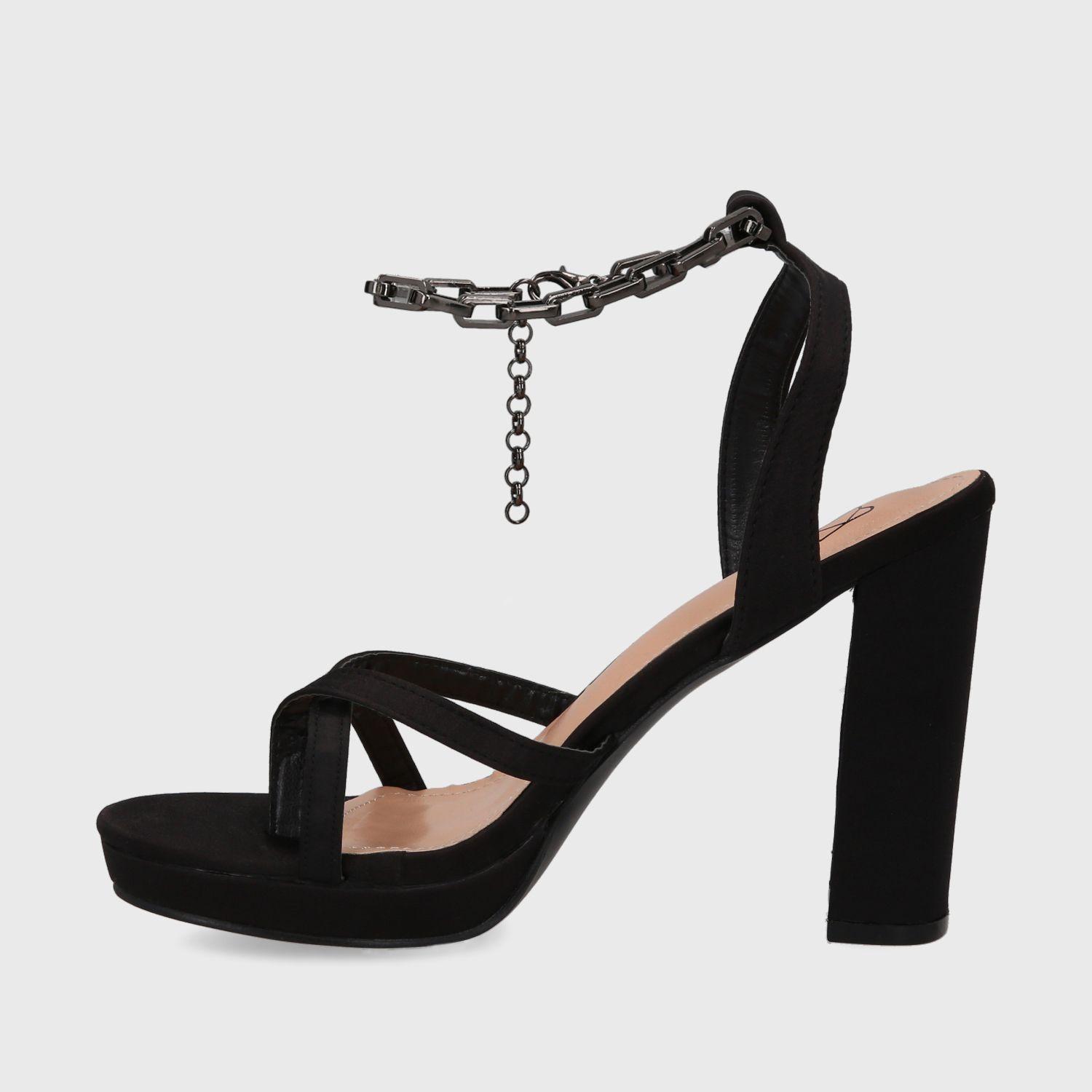 Sandalia Taco Negra Mujer 15836 Gotta-3