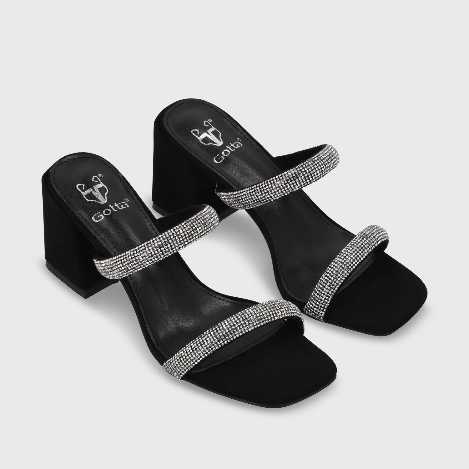 Sandalia Taco Negra Mujer 35133 Gotta-2