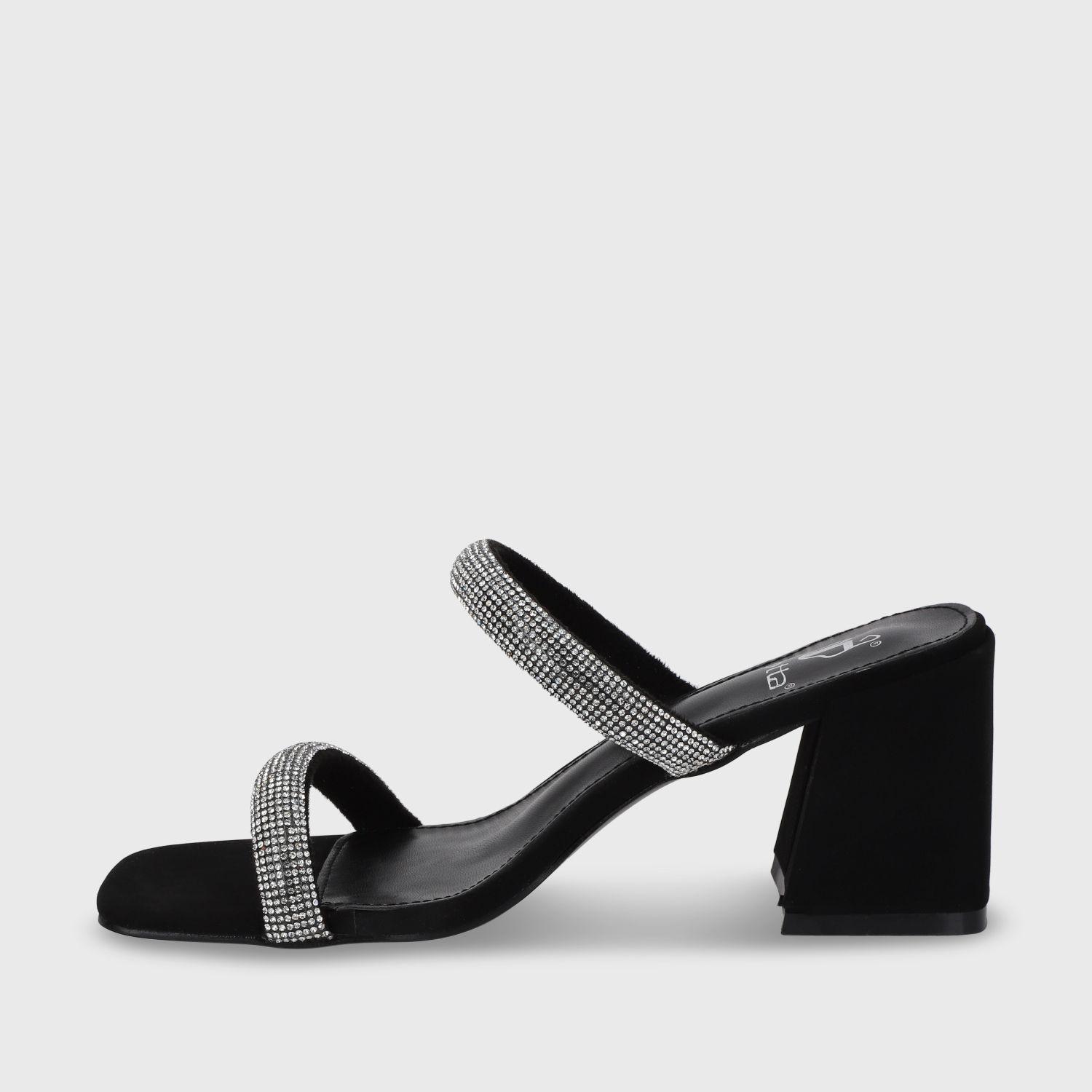Sandalia Taco Negra Mujer 35133 Gotta-3
