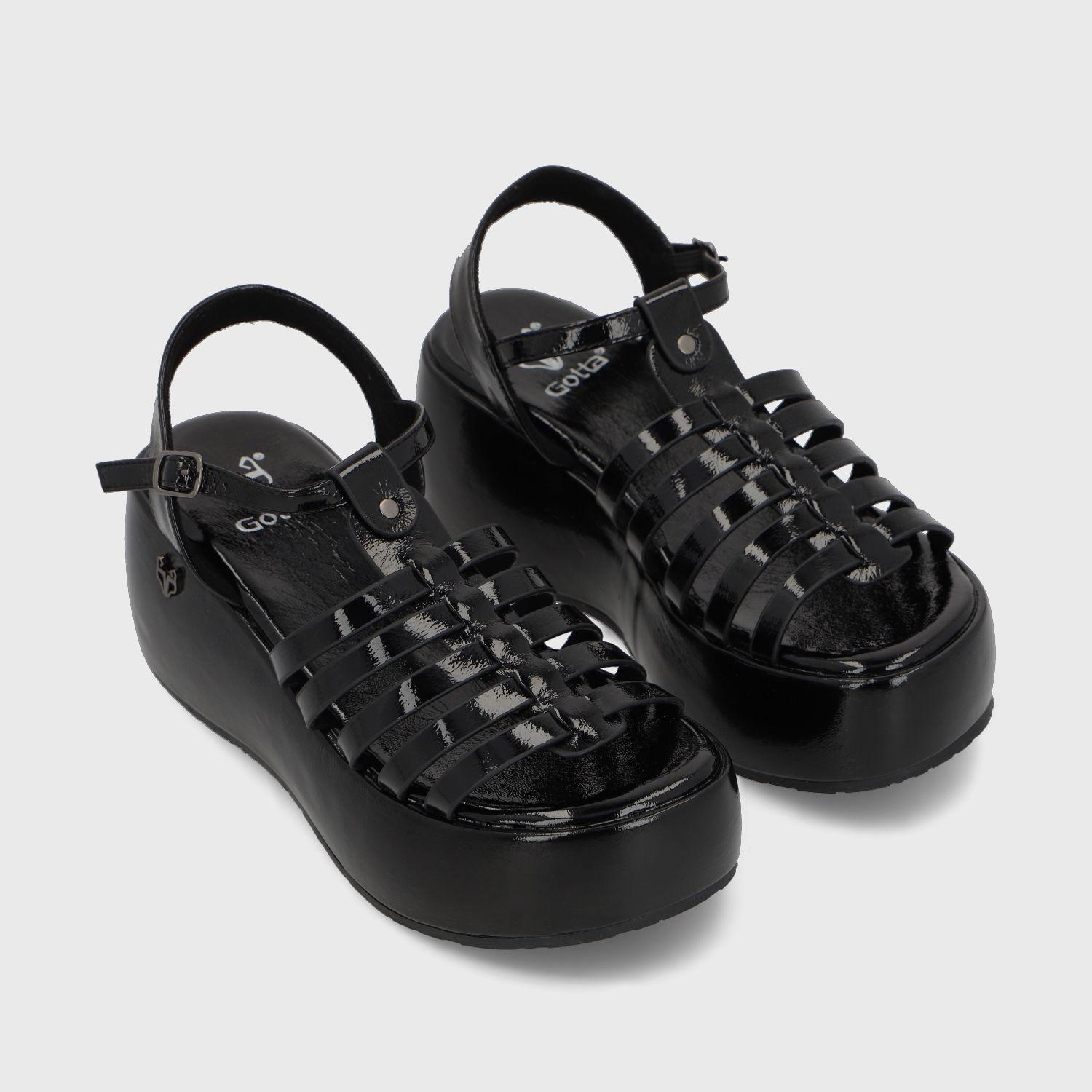 Sandalia Negra Mujer 45821 Gotta-2