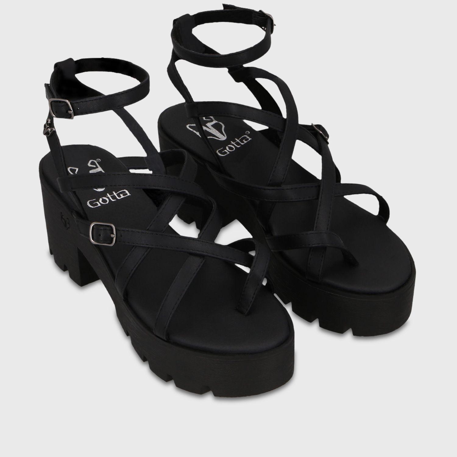 Sandalia Plataforma Negra Mujer 43024 Gotta-2