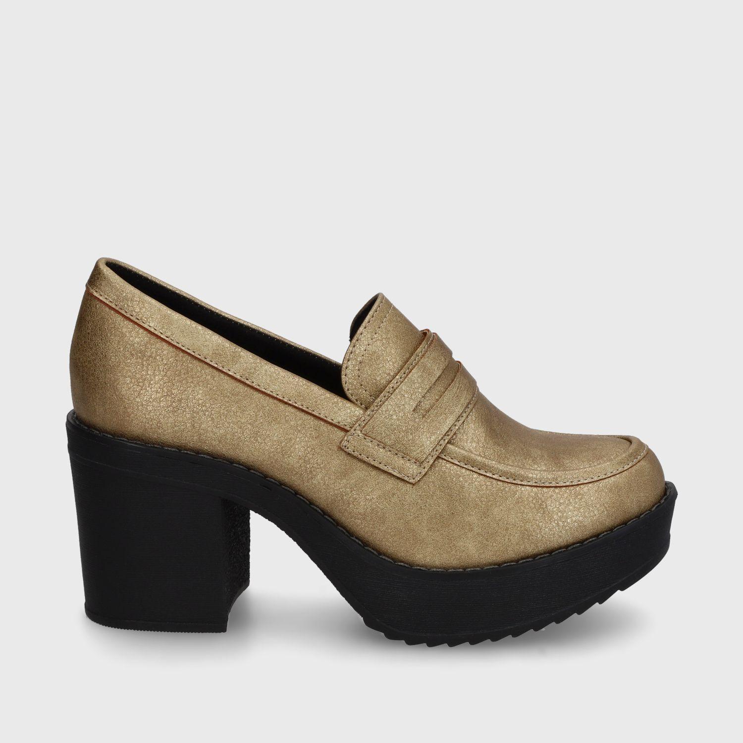 Zapato Taco Dorado Mujer 13503 Gotta-0