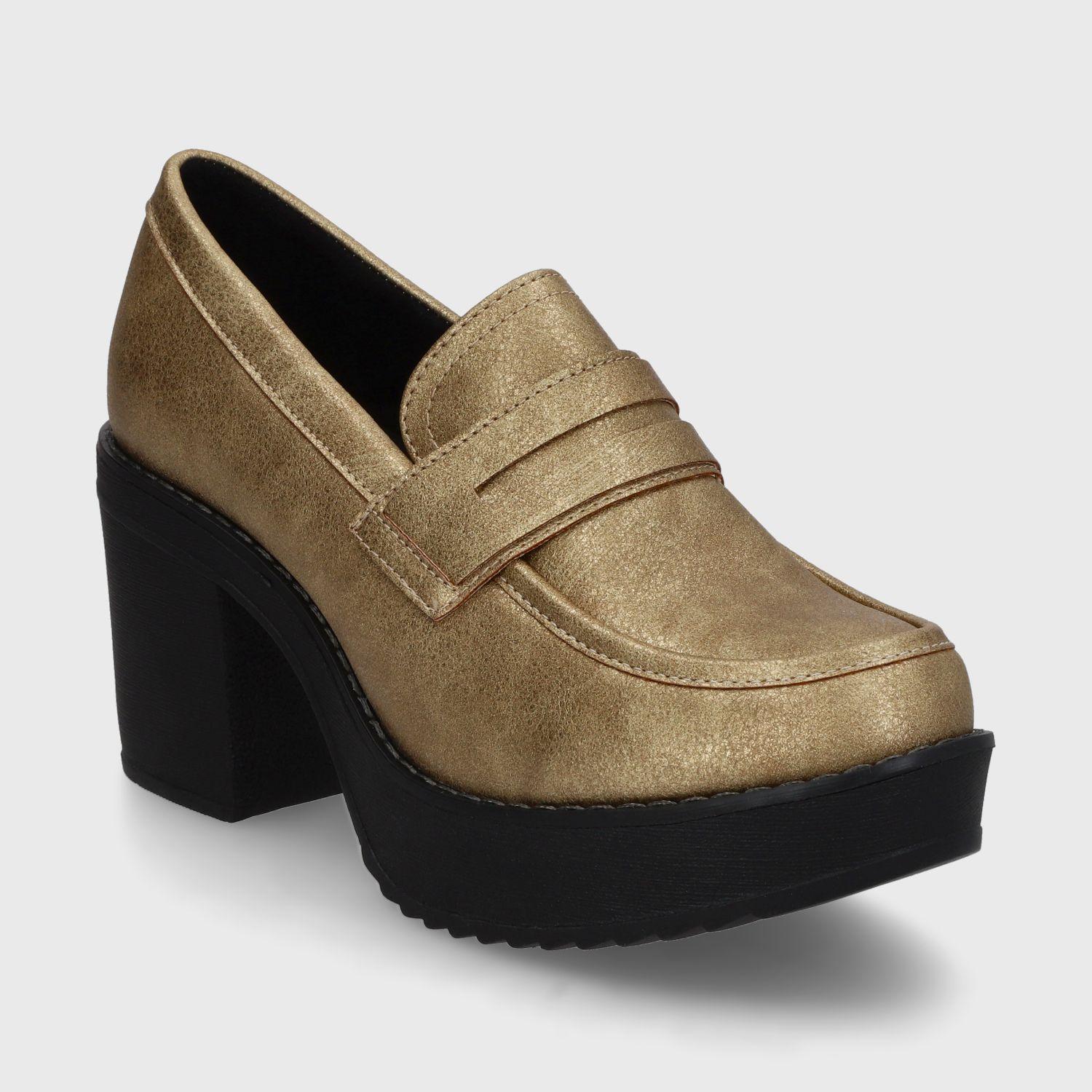 Zapato Taco Dorado Mujer 13503 Gotta-1