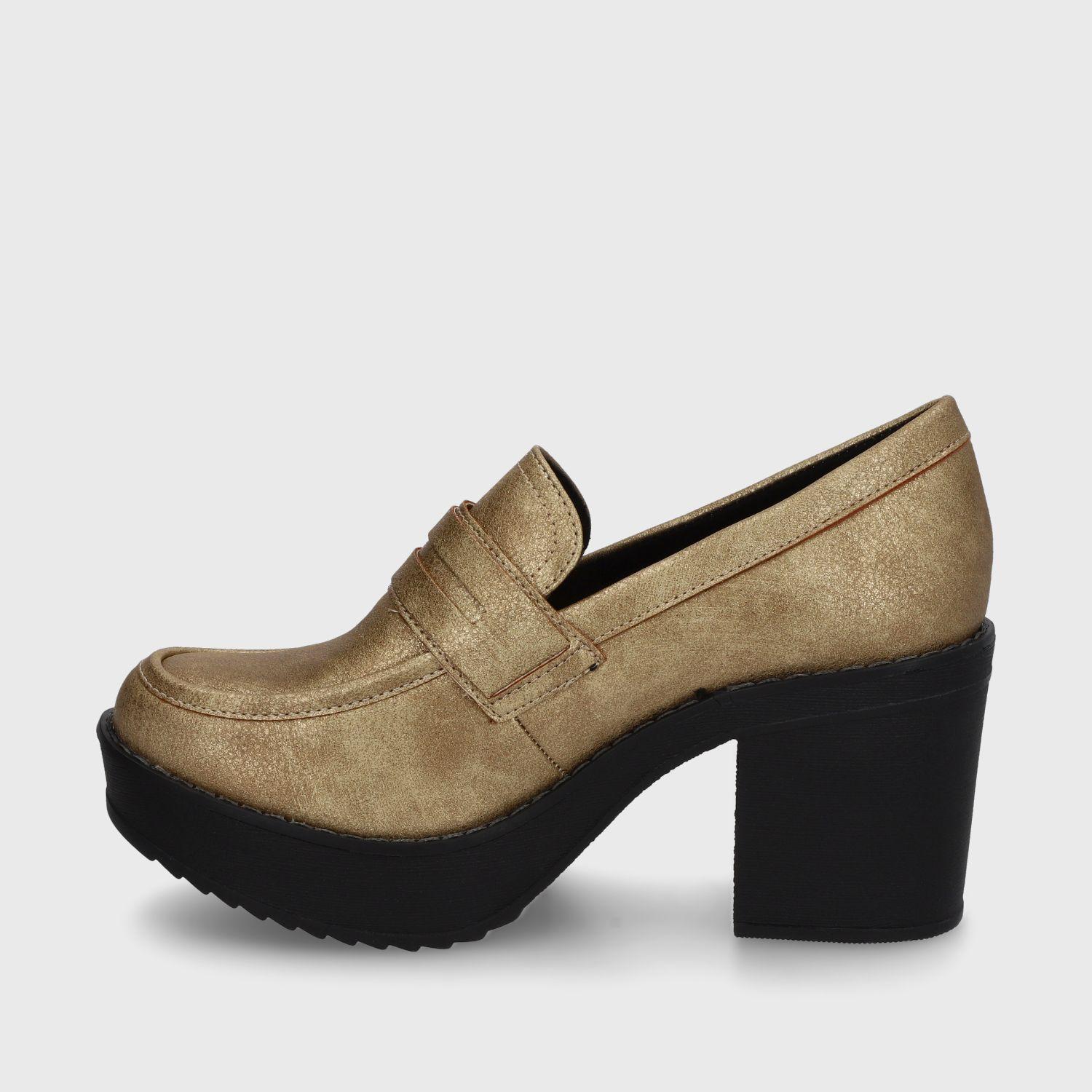 Zapato Taco Dorado Mujer 13503 Gotta-3