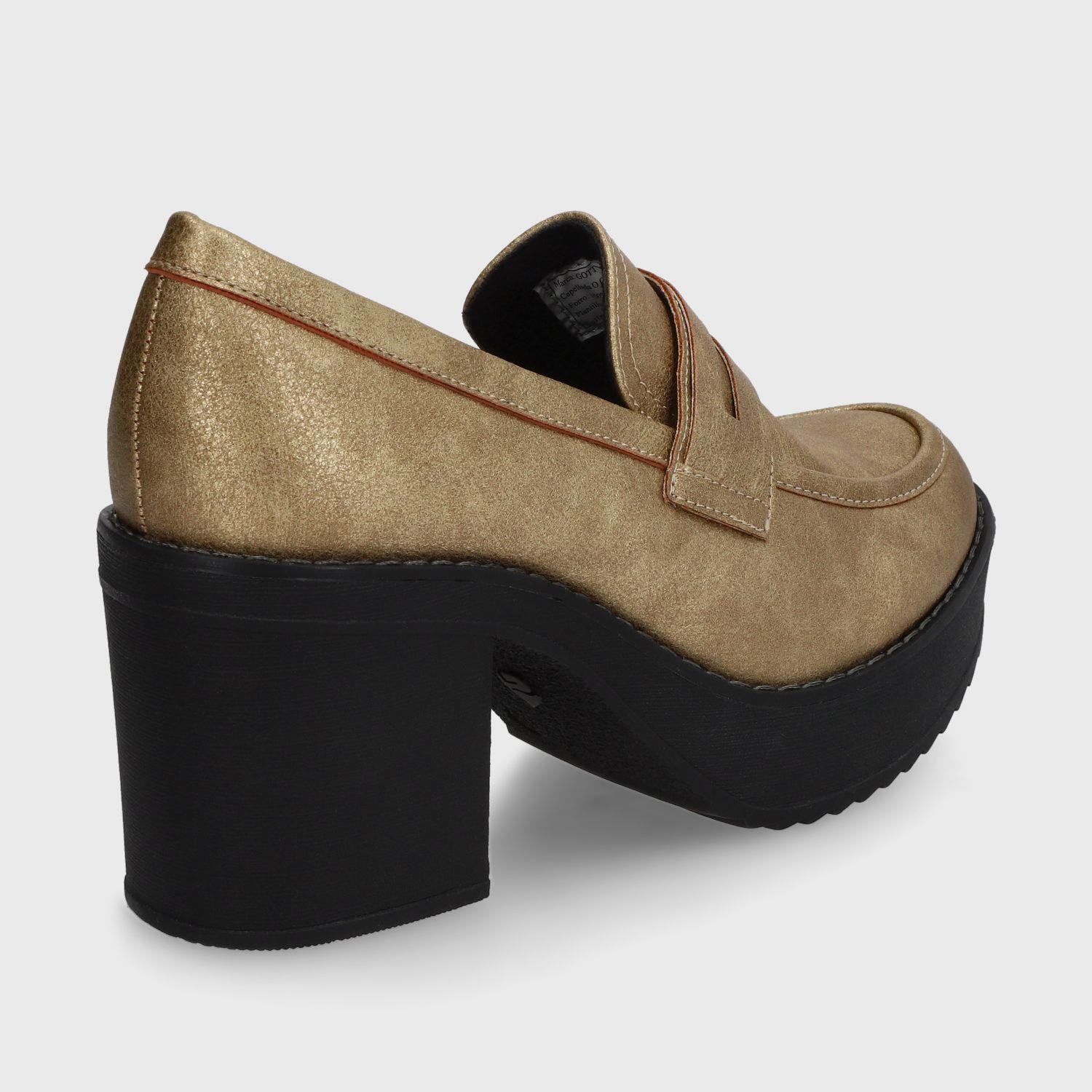 Zapato Taco Dorado Mujer 13503 Gotta-4