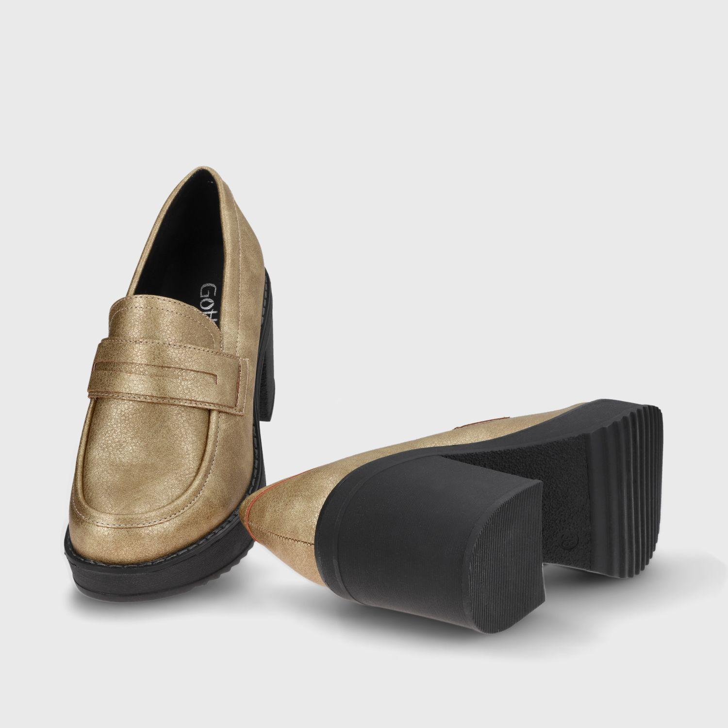 Zapato Taco Dorado Mujer 13503 Gotta-6