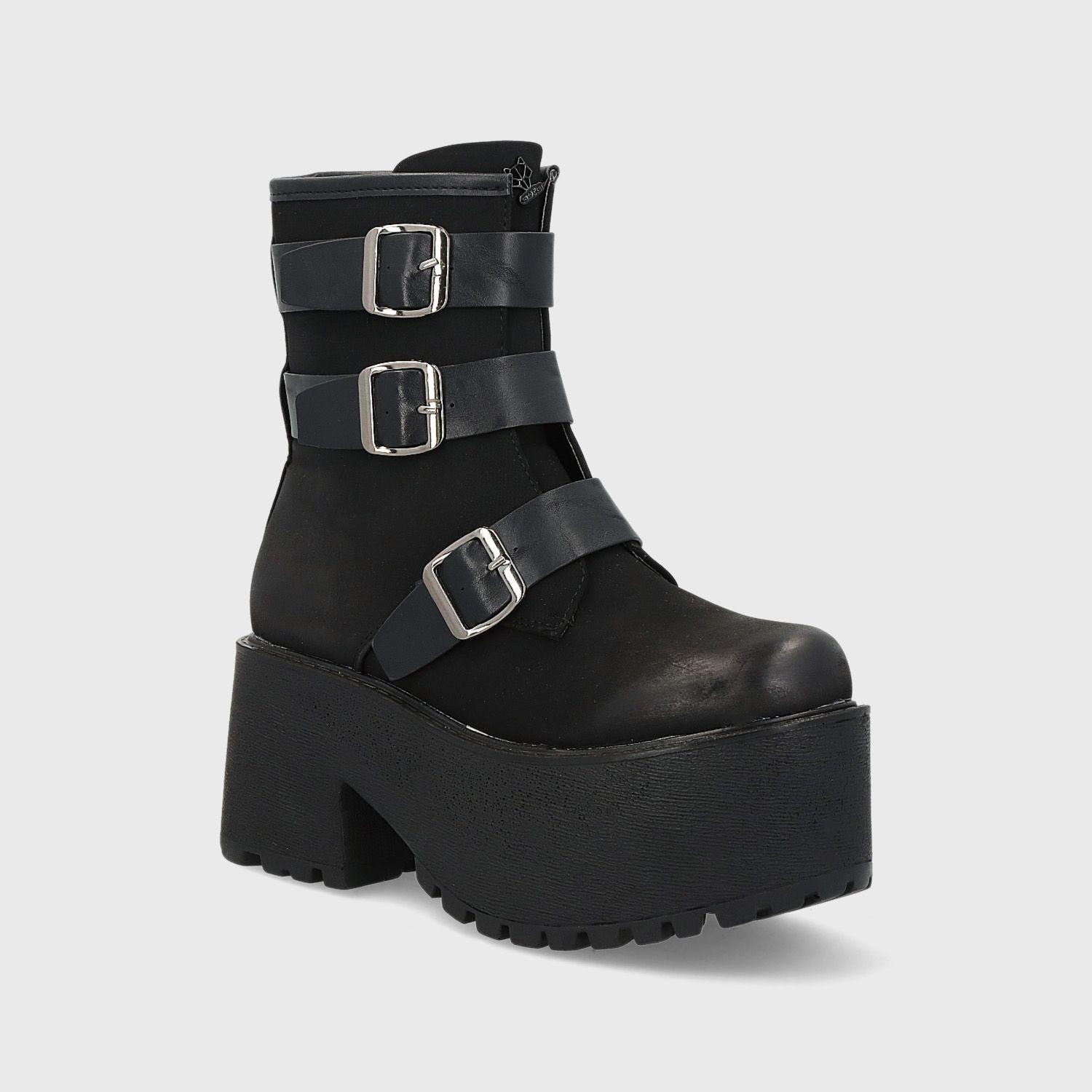 Botín Plataforma Negro Mujer 15176 Gotta-1