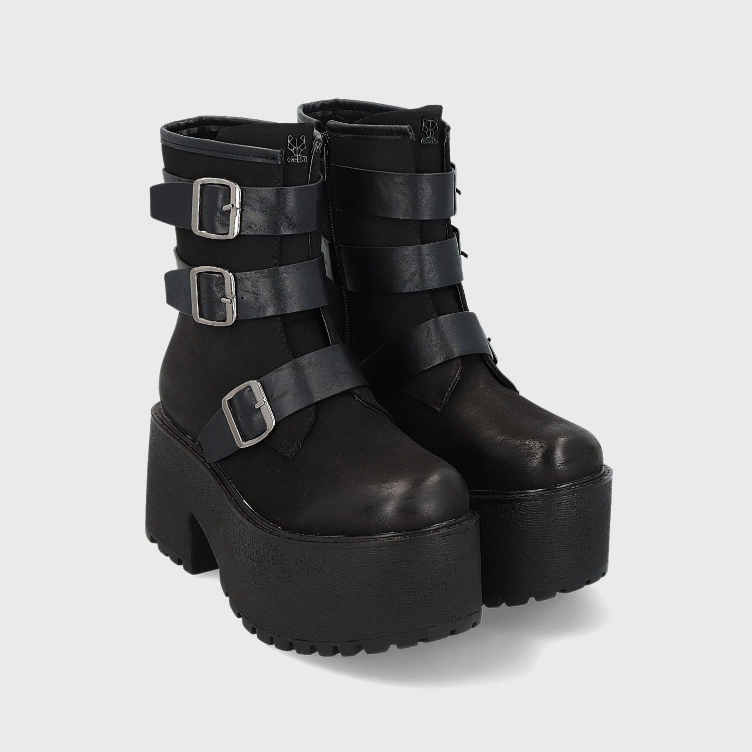 Botín Plataforma Negro Mujer 15176 Gotta-2