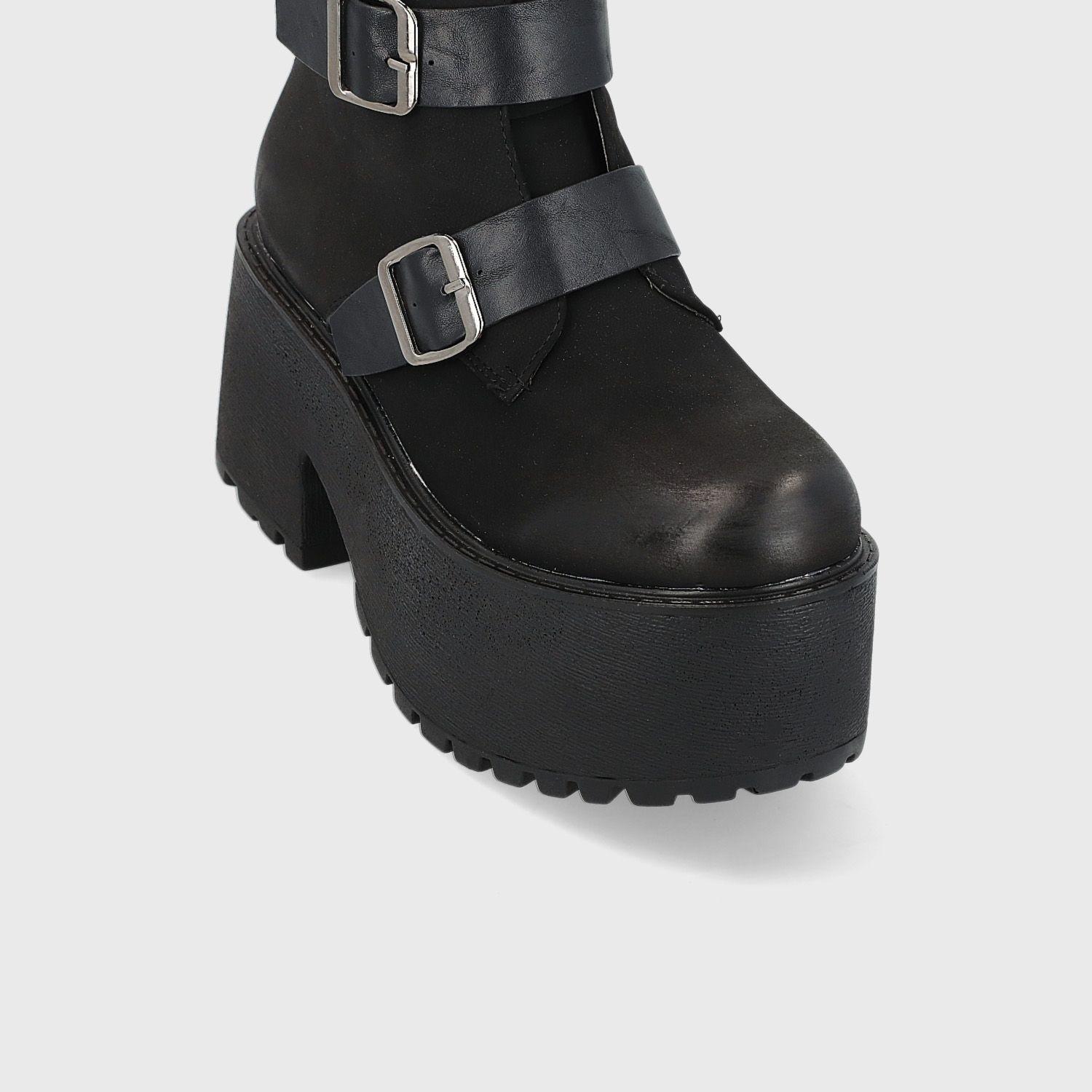 Botín Plataforma Negro Mujer 15176 Gotta-5