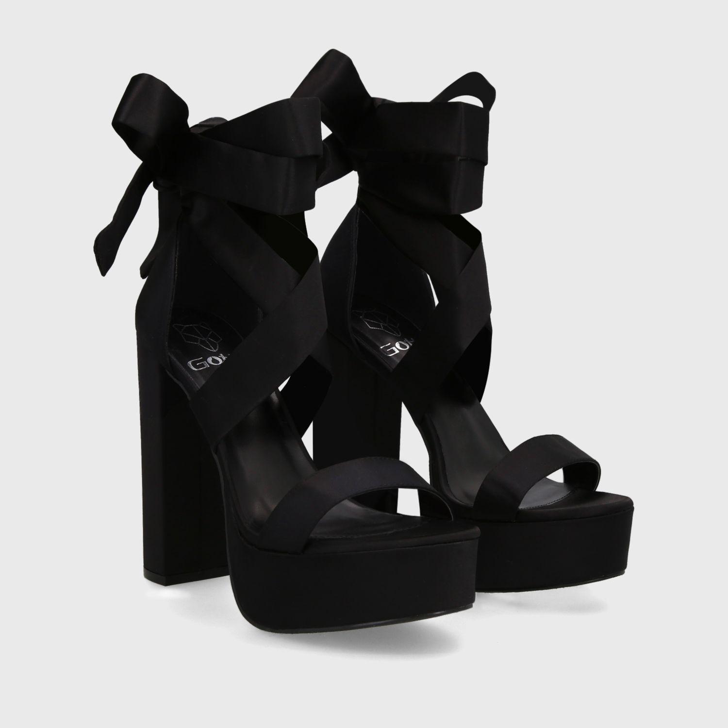 Sandalia Plataforma Negra Mujer 36201 Gotta-2