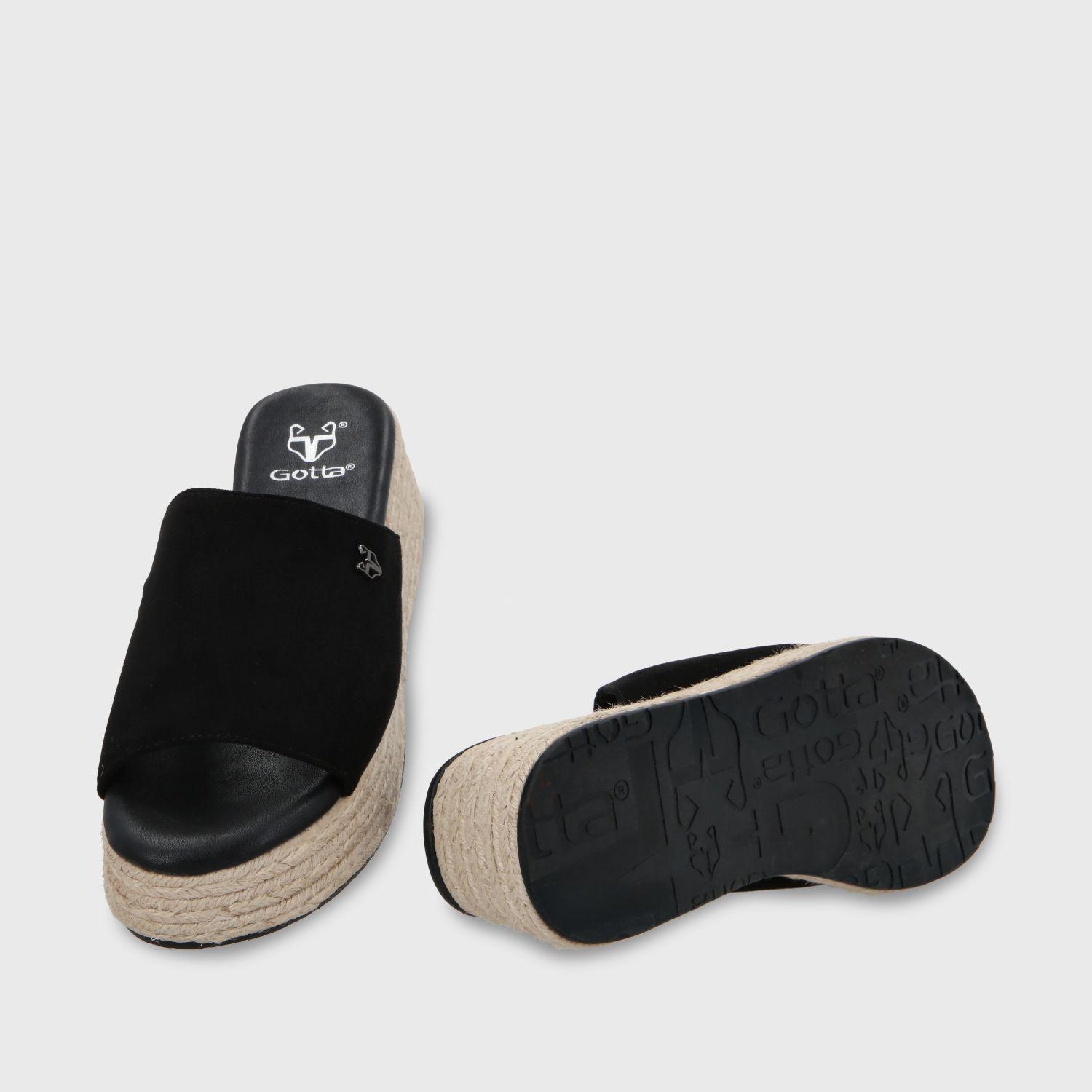 Sandalia Plataforma Negro Mujer 55971 Gotta-6