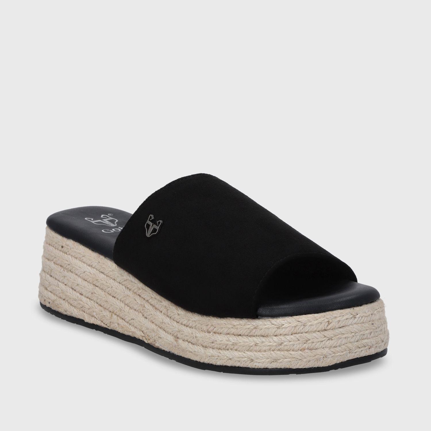 Sandalia Plataforma Negro Mujer 55971 Gotta-1