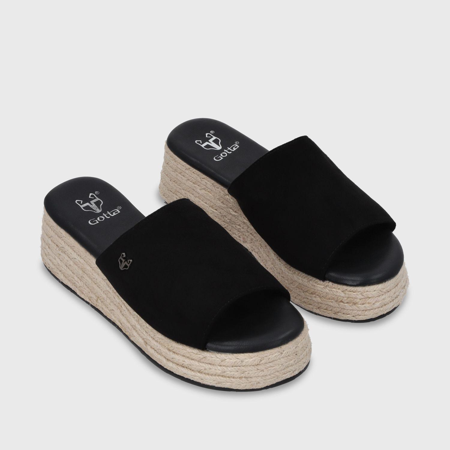 Sandalia Plataforma Negro Mujer 55971 Gotta-2