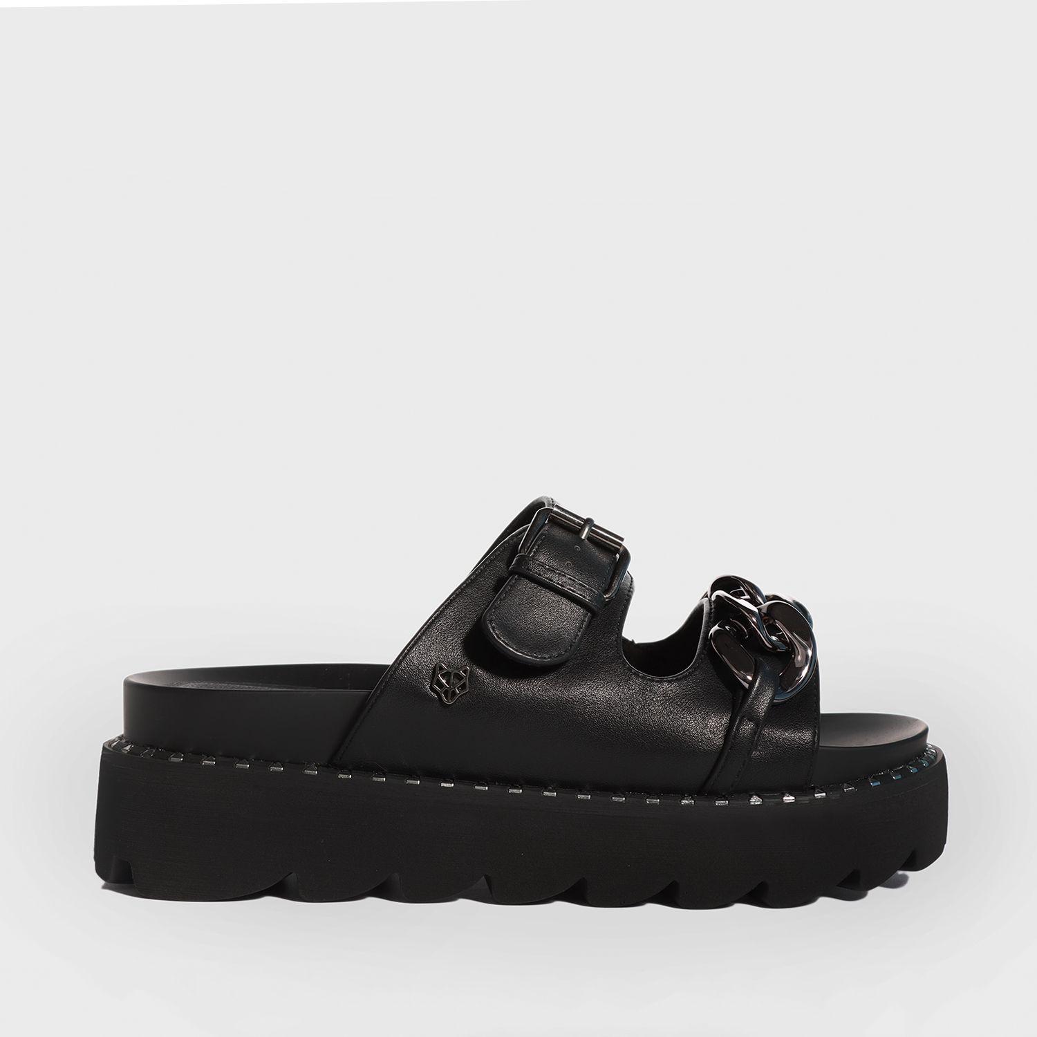 Sandalia Plataforma Negra Mujer 15737 Gotta-0