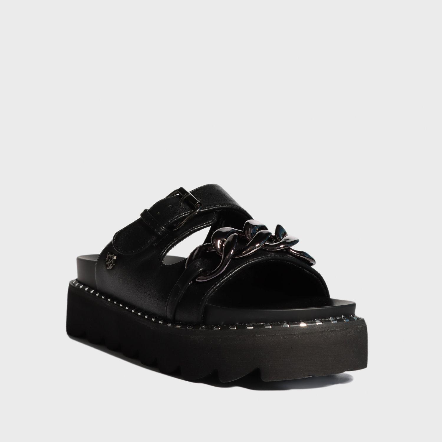 Sandalia Plataforma Negra Mujer 15737 Gotta-1