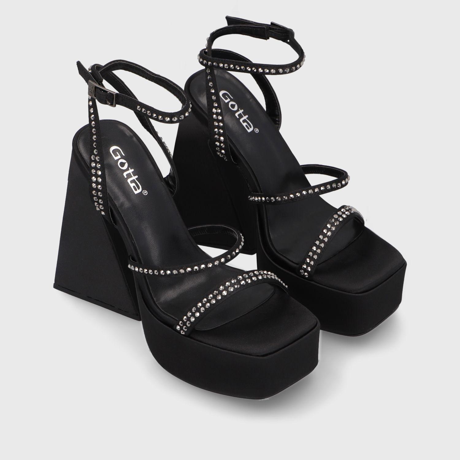 Sandalia Negra Mujer 45931 Gotta-2