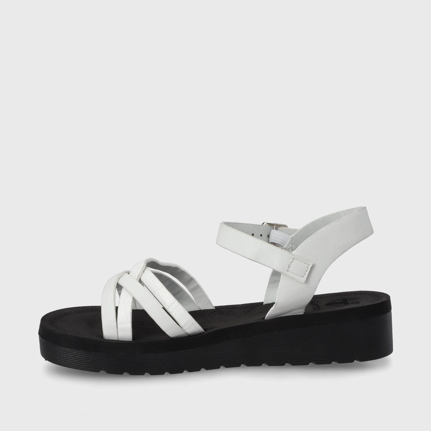 Sandalia Blanca Croco Mujer 13211 Gotta-3