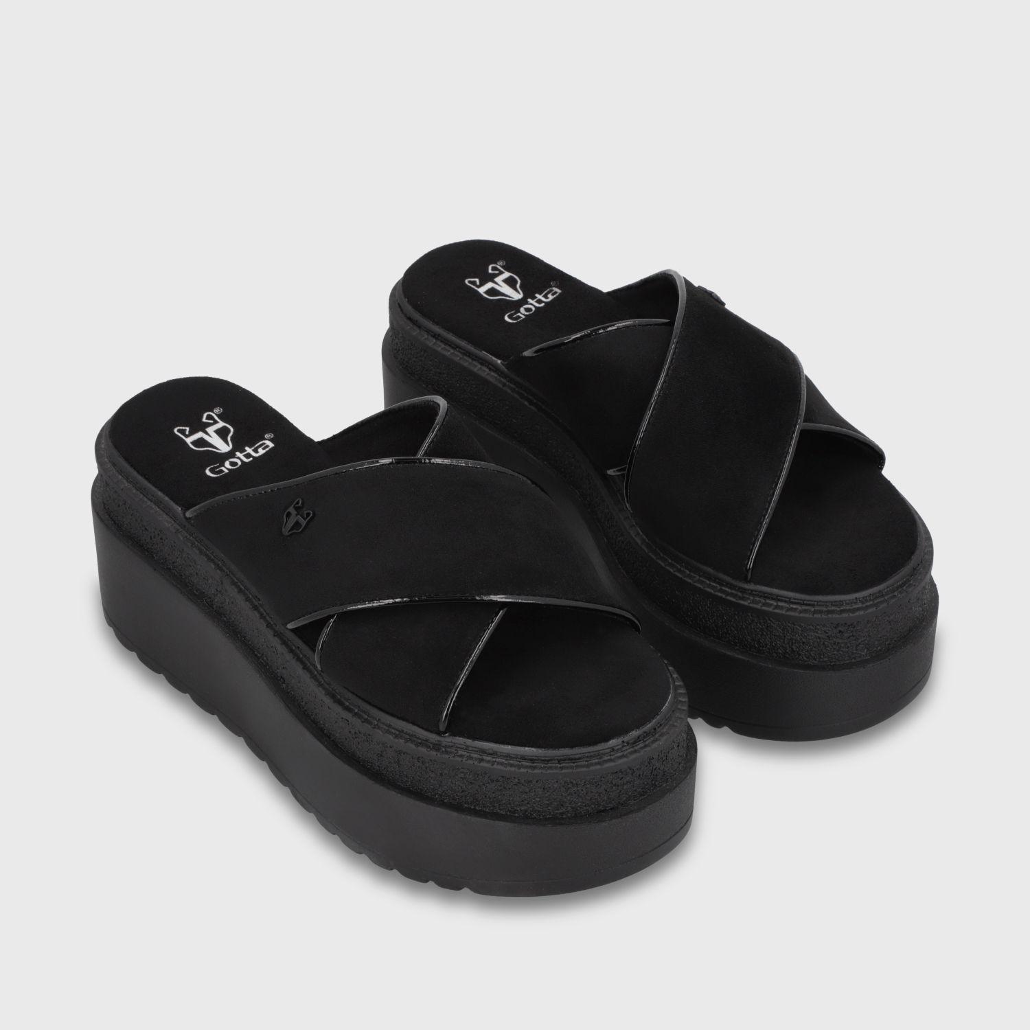 Sandalia Plataforma Negra Mujer 65930 Gotta-2