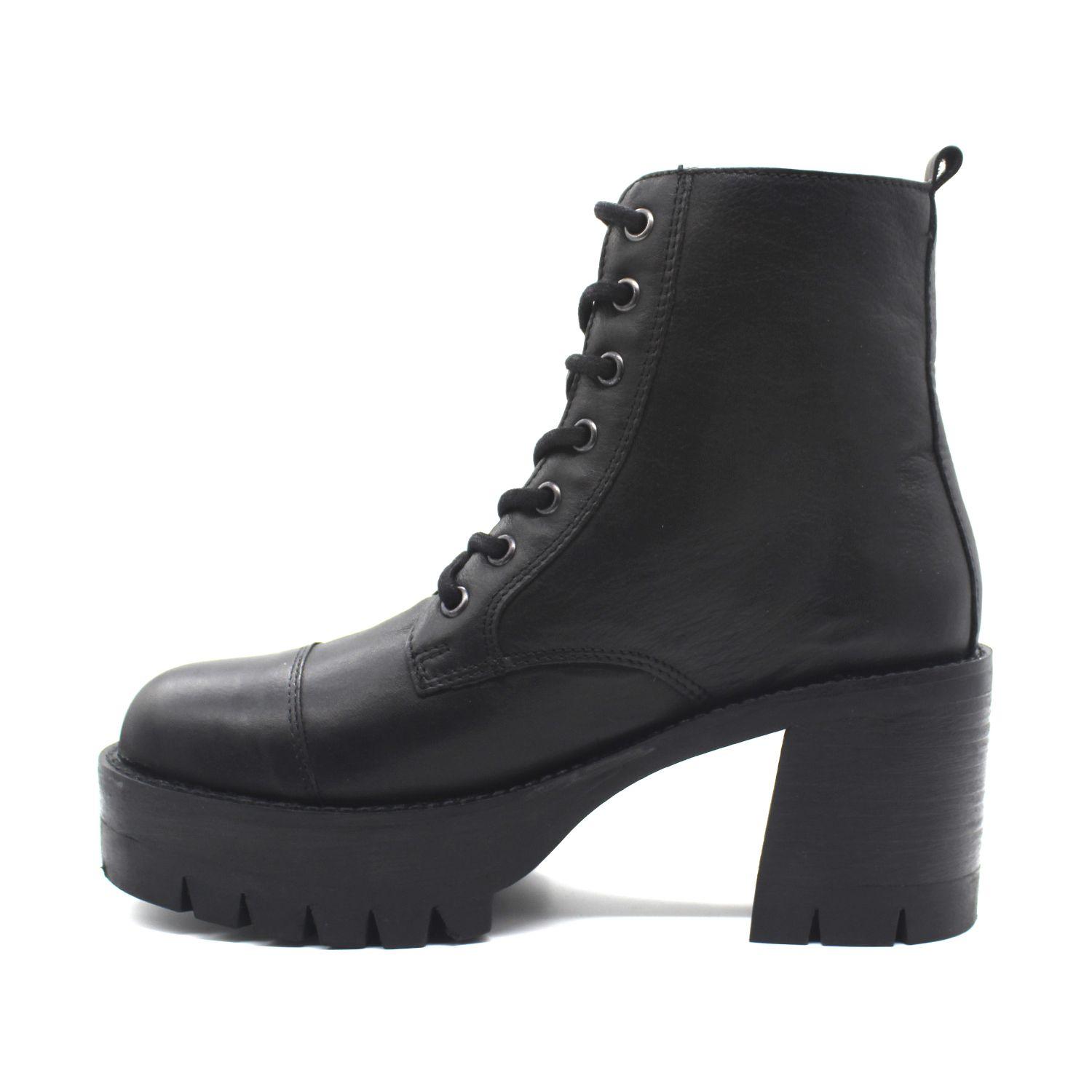 BOTIN CUERO NEGRO 18563-4