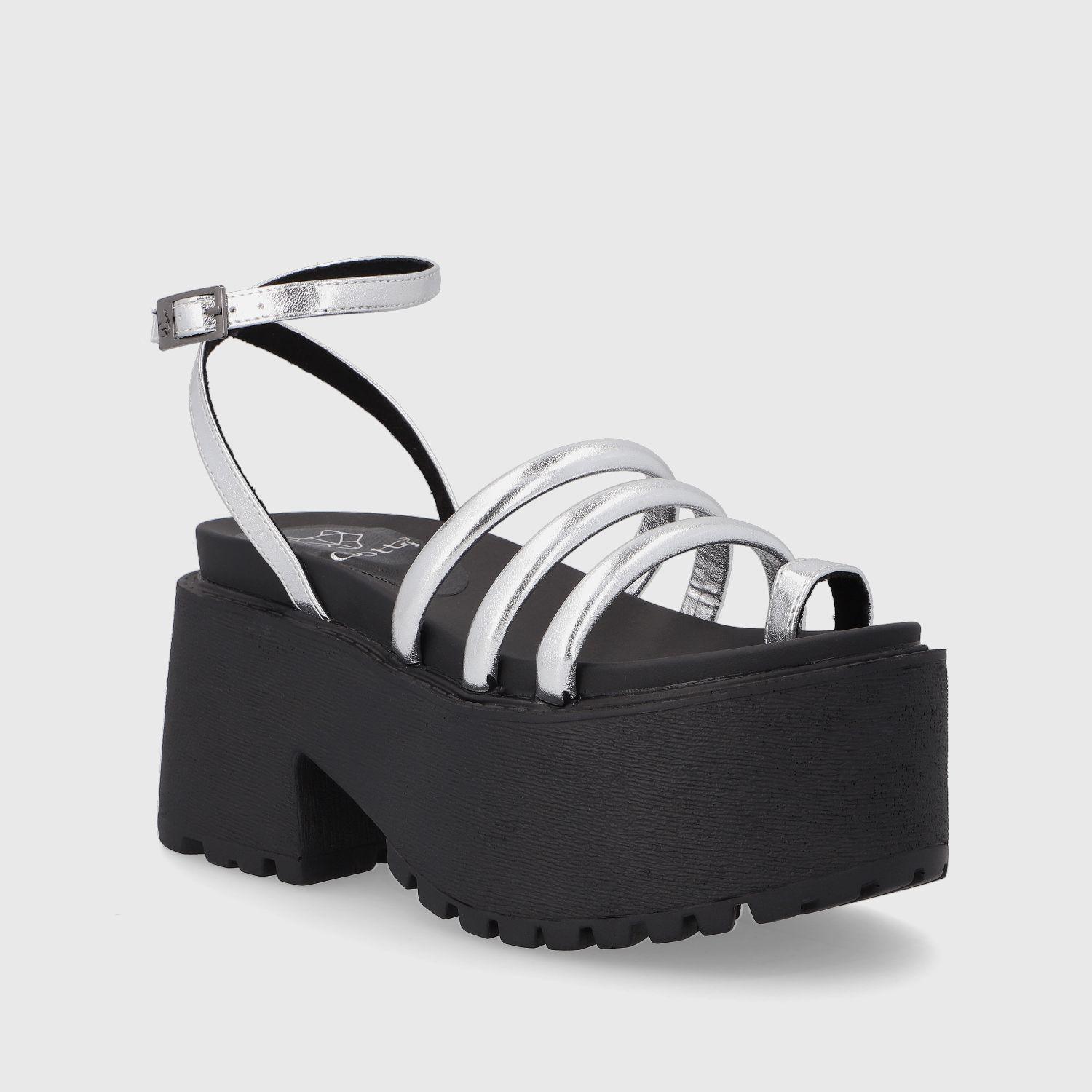 Sandalia Plataforma Plateada Mujer 15670 Gotta-1
